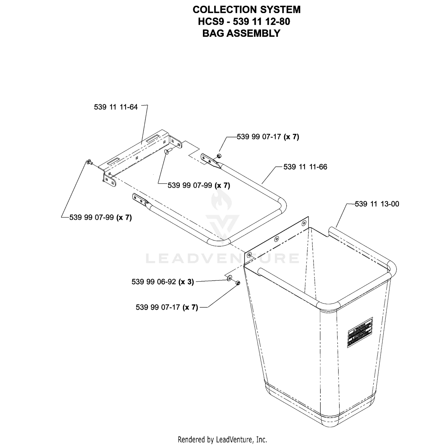 Accessories HCS9 Collection System Bag Assy.