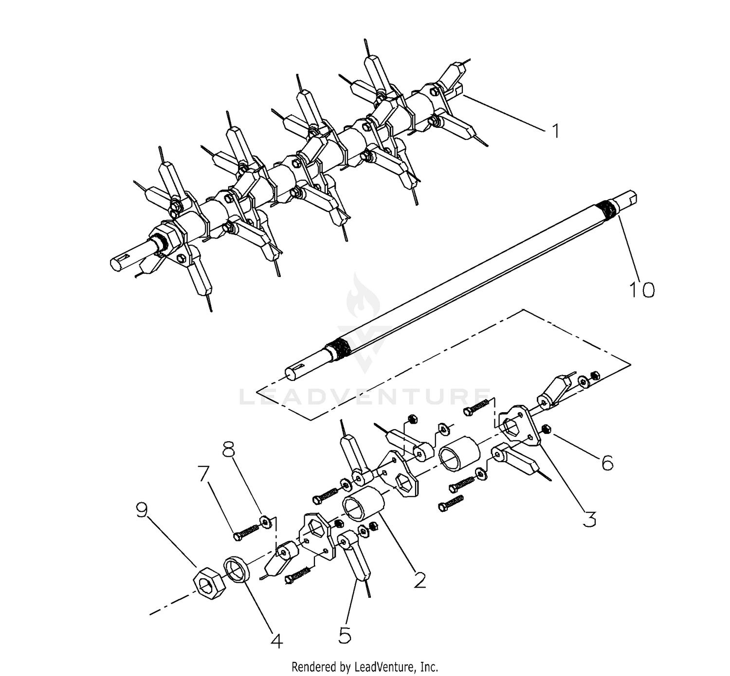 Spring Tine Shaft Assembly