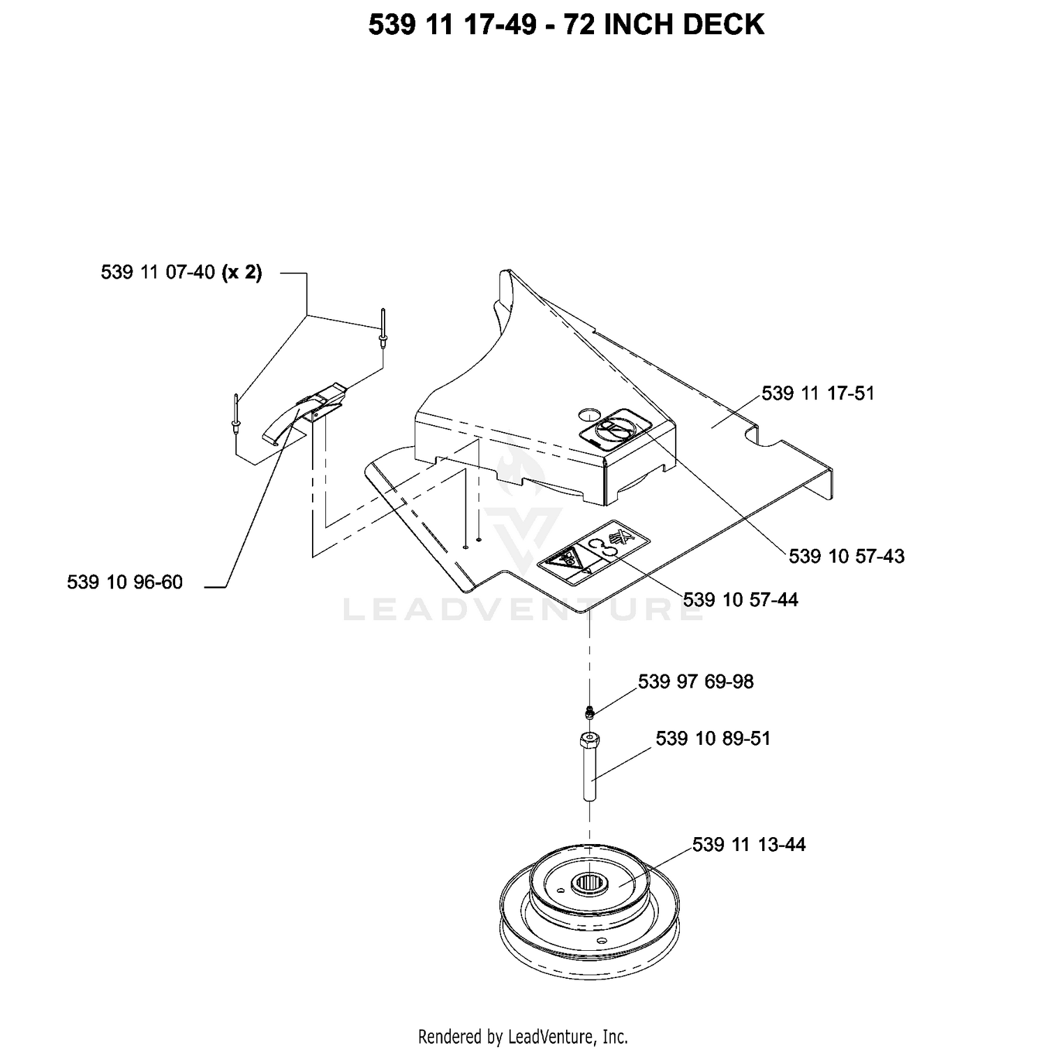 Accessory Drive Kit 539111749 - 72 Inch Deck
