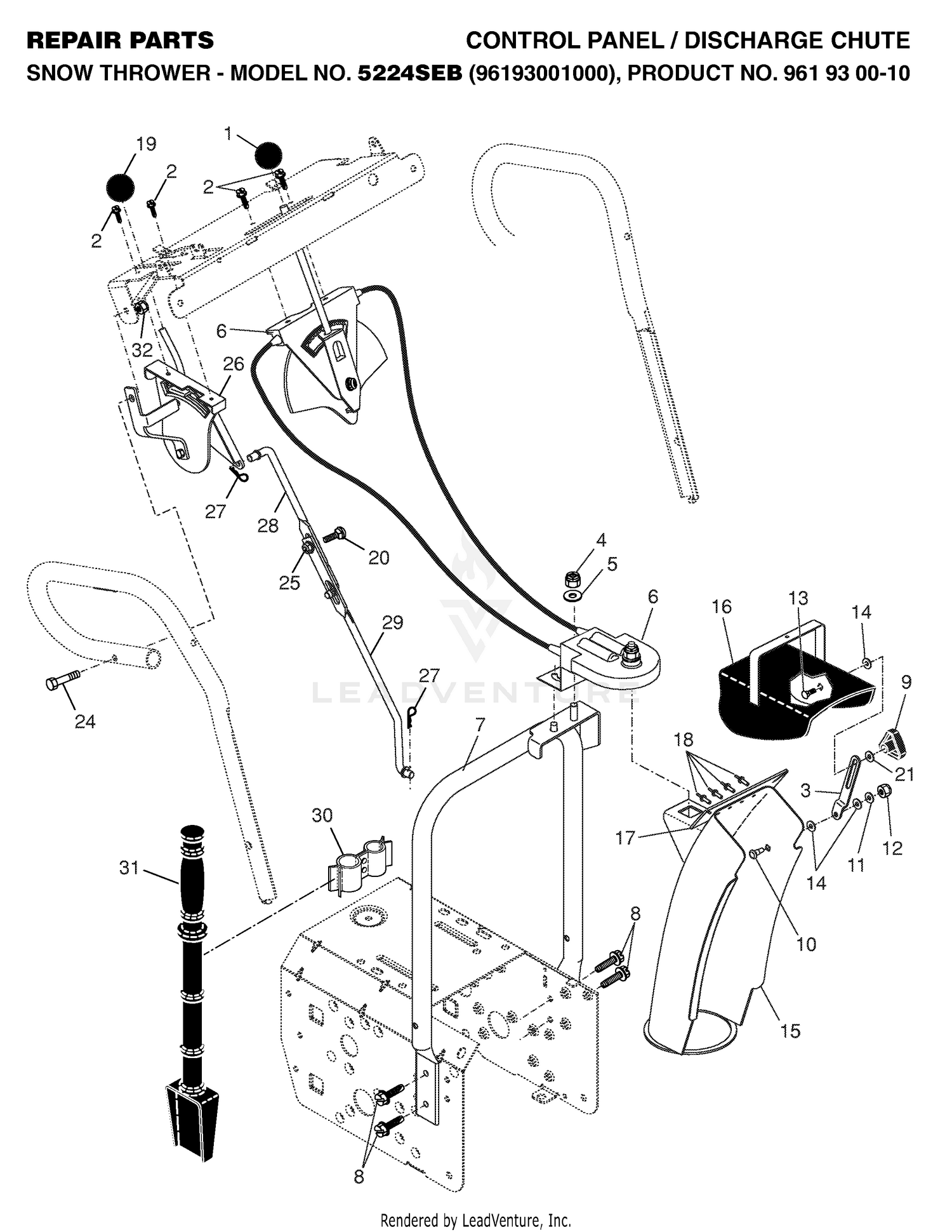 CONTROL PANEL & DISCHARGE CHUTE