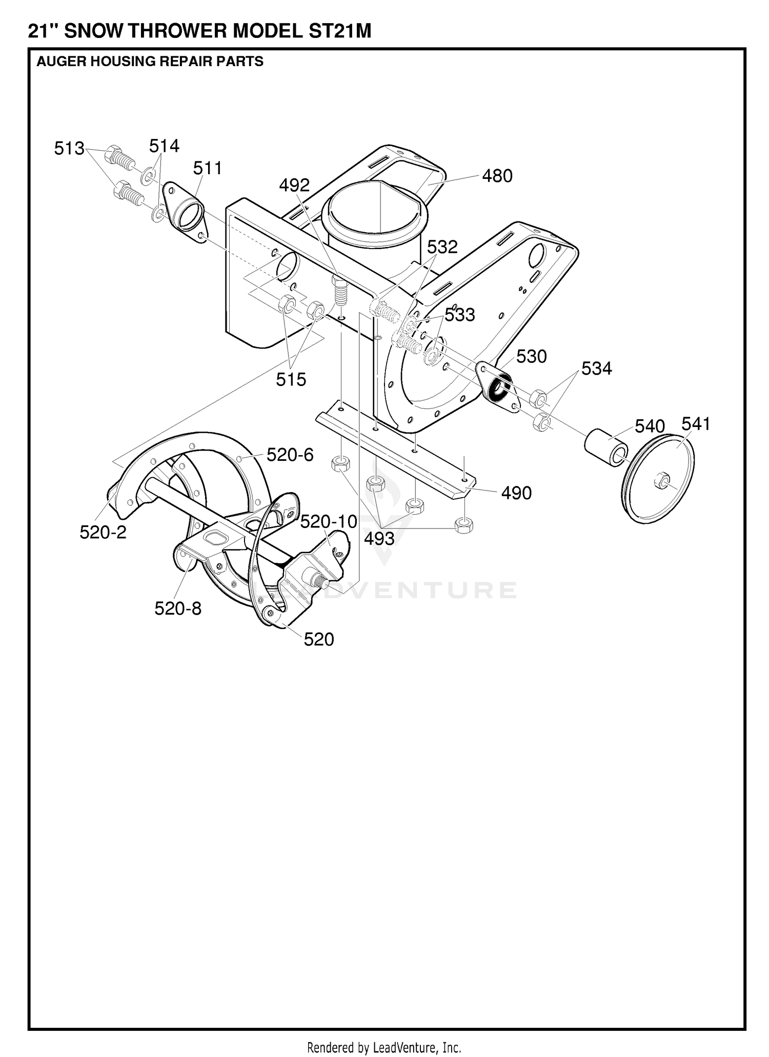 AUGER HOUSING & IMPELLER