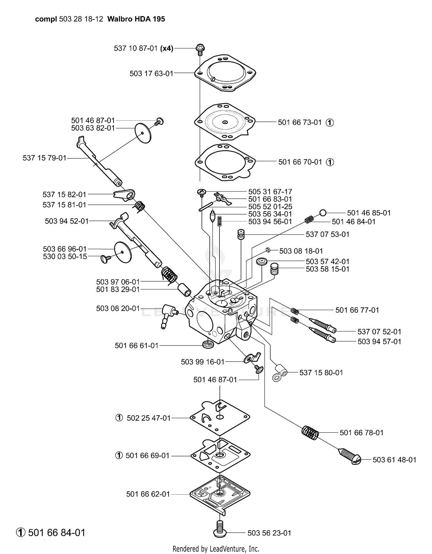 Carburetor Walbro HDA 195