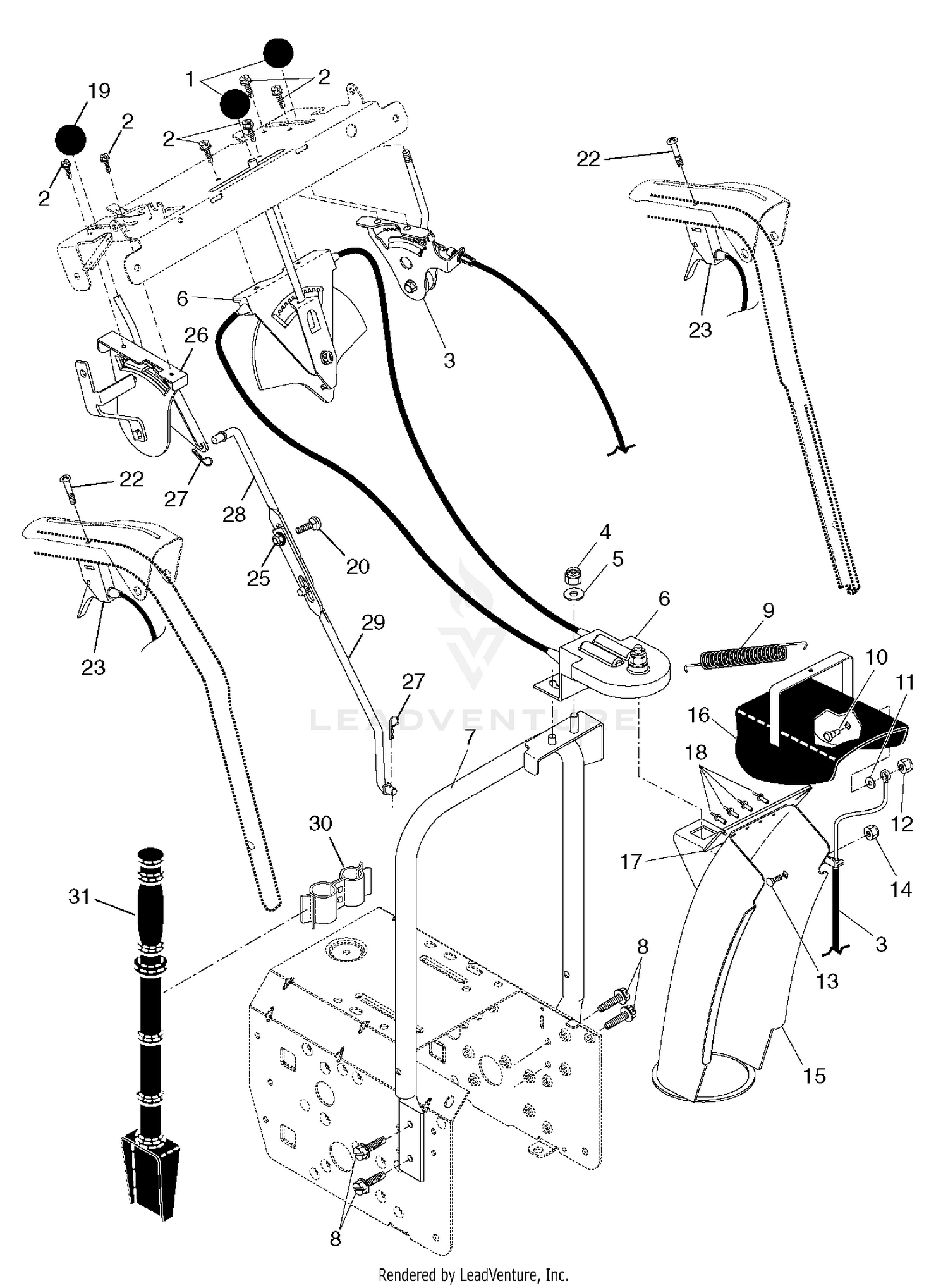 CONTROL PANEL & DISCHARGE CHUTE