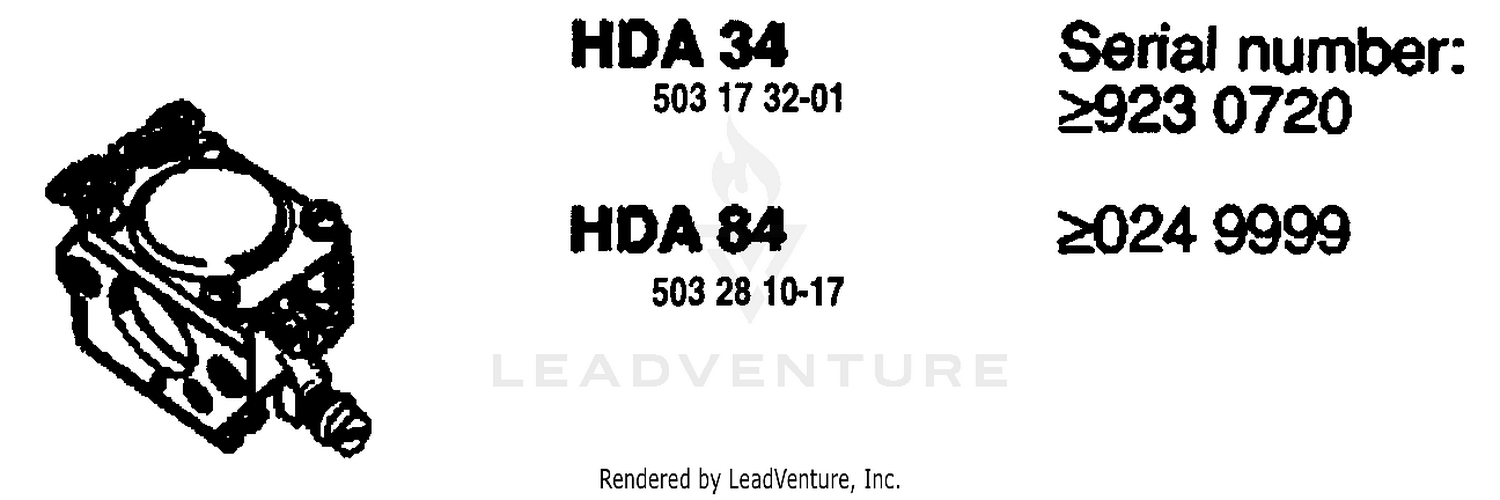 Carburetor (HDA 34 / HDA 84)