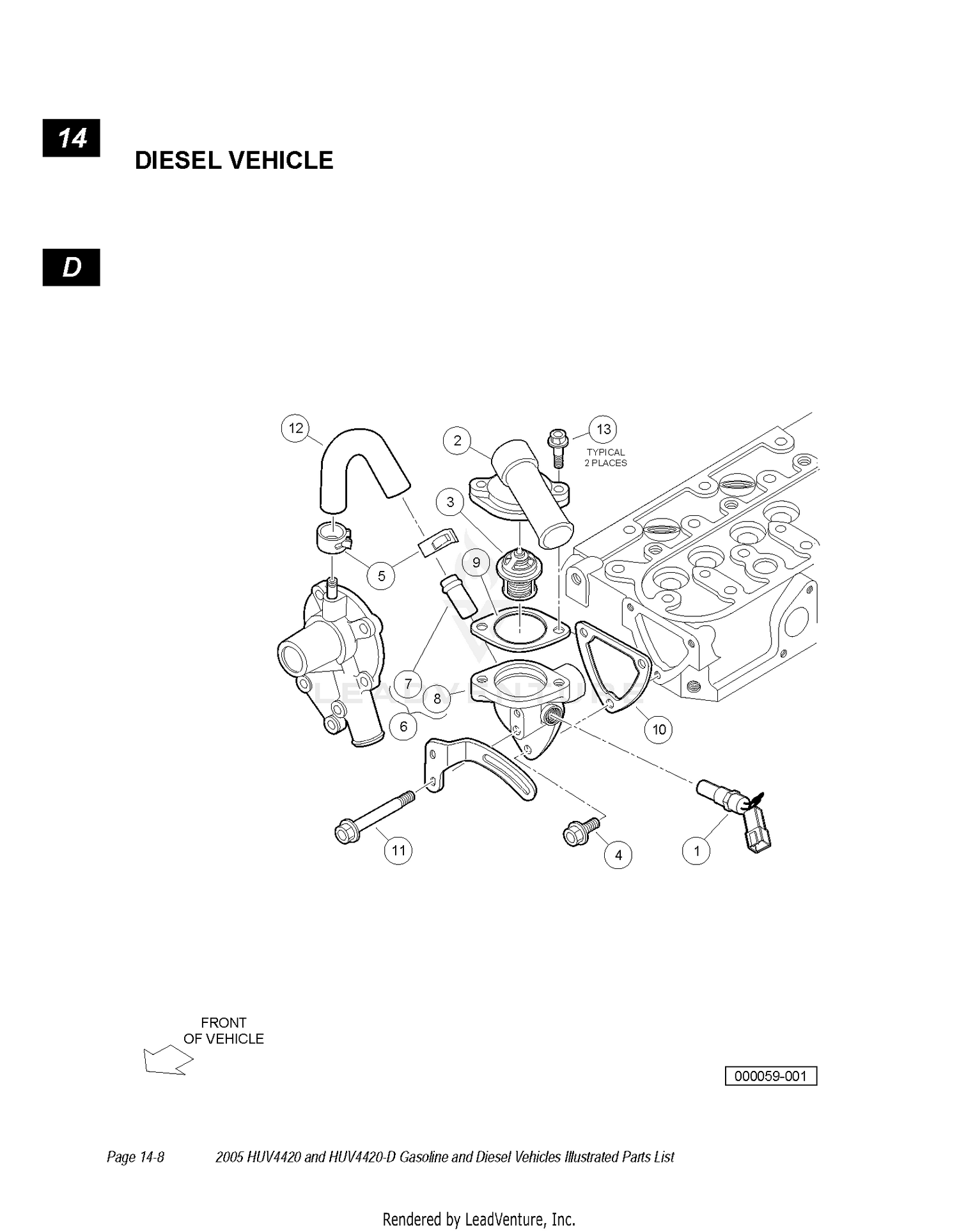 WATER FLANGE AND THERMOSTAT