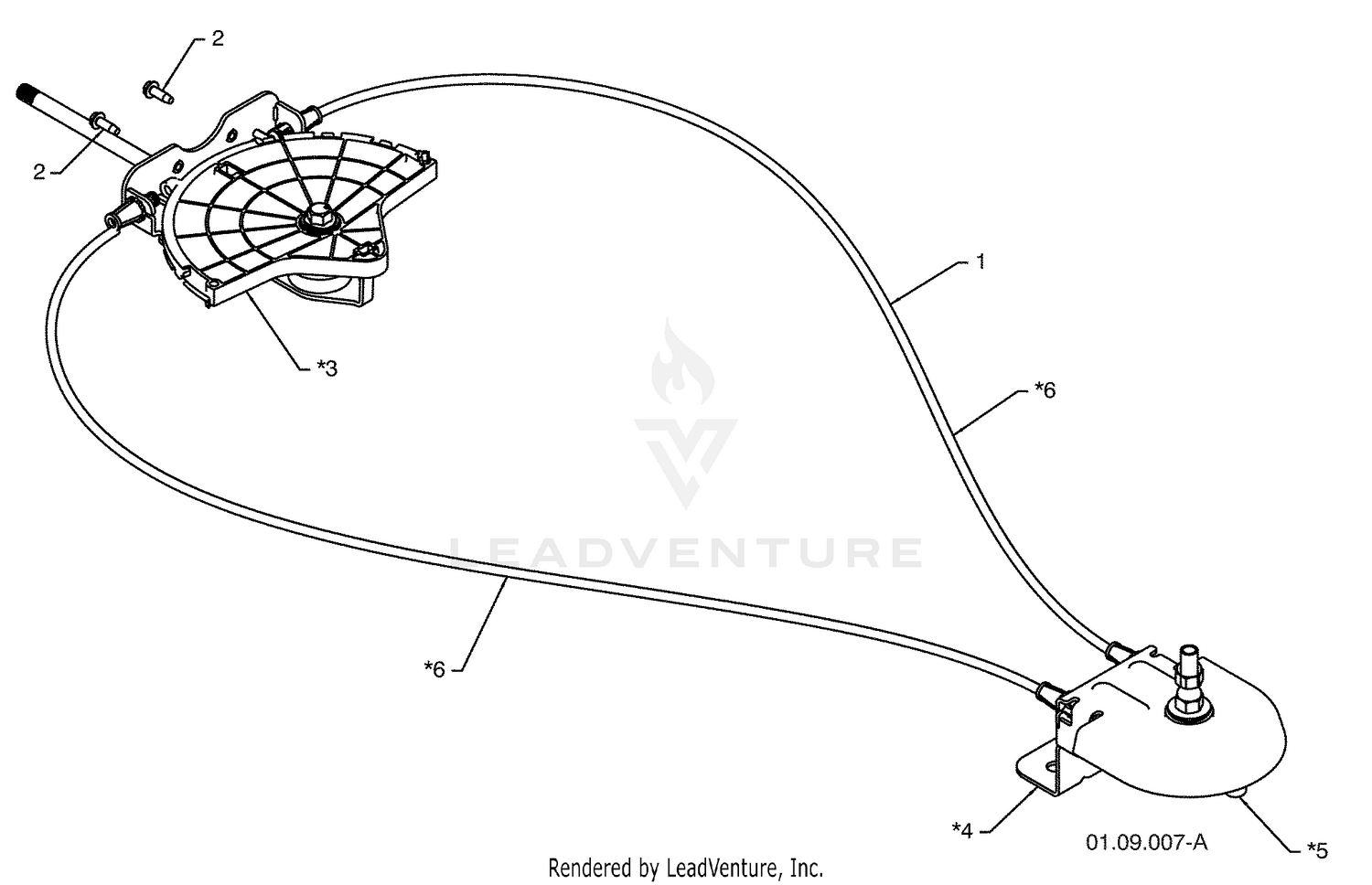Lever Cable Rotator Assm