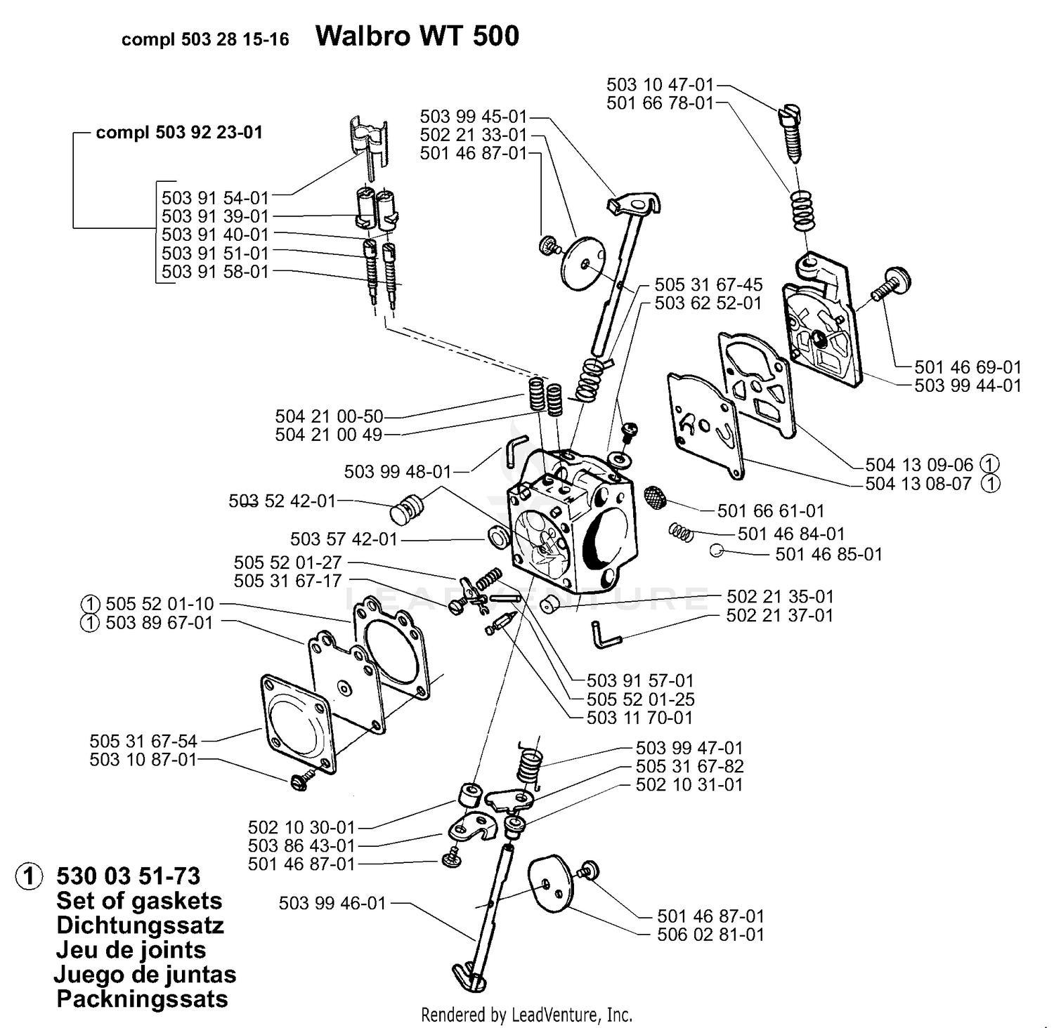 Carburetor Parts Walbro WT 500