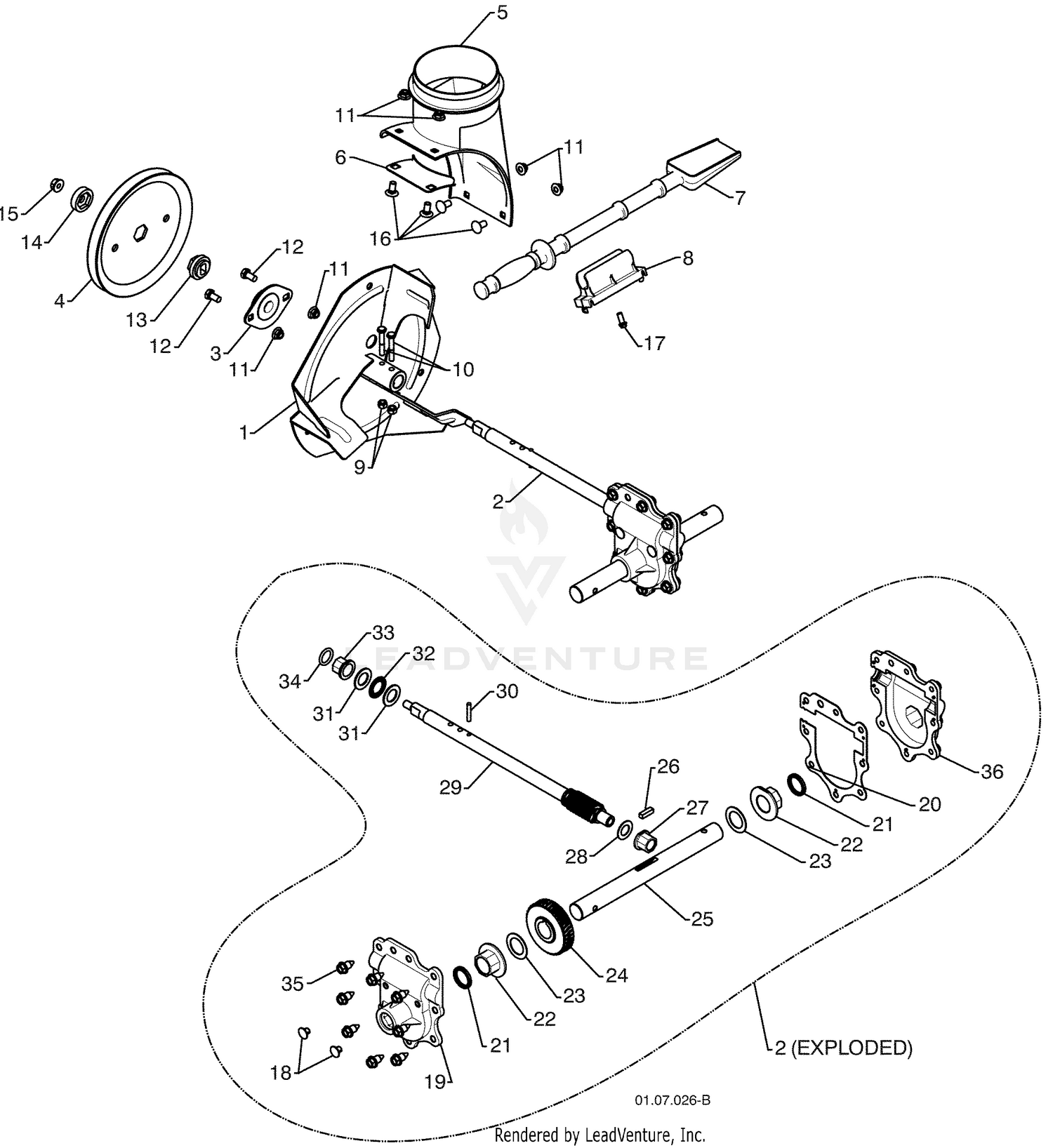 Auger Housing/Impeller Assembly-A