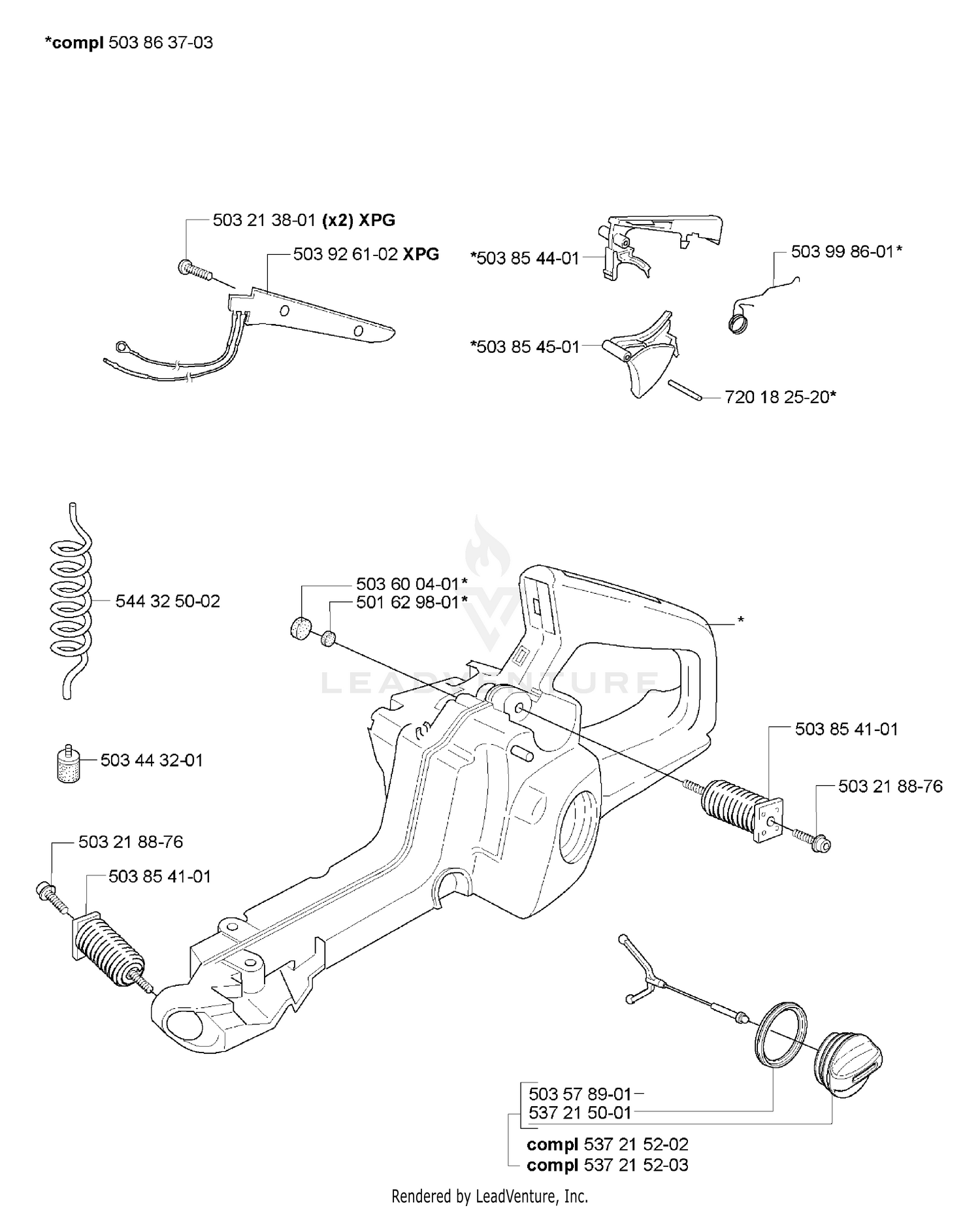 Fuel Tank/Rear Handle