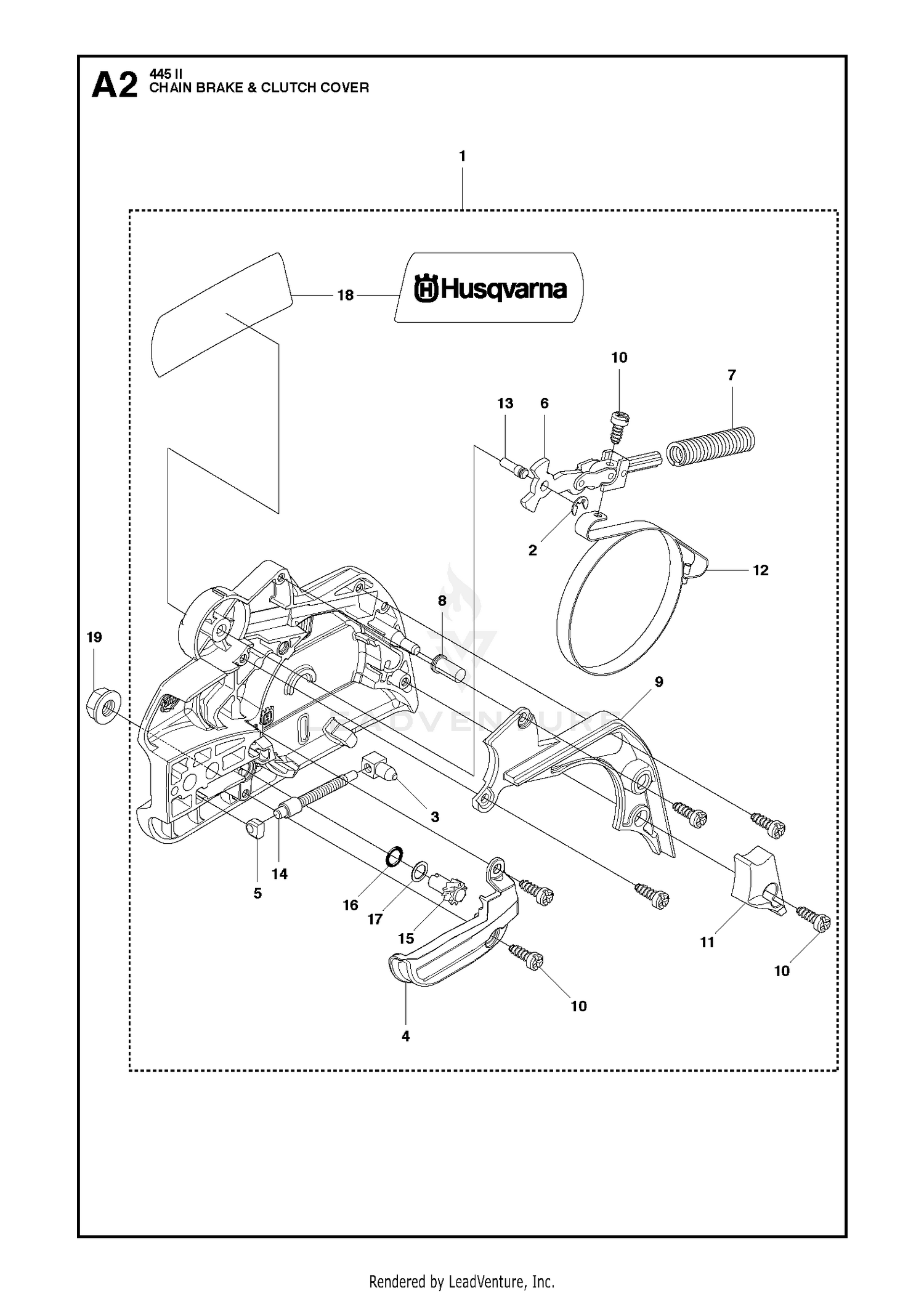 CHAIN BRAKE & CLUTCH COVER 2