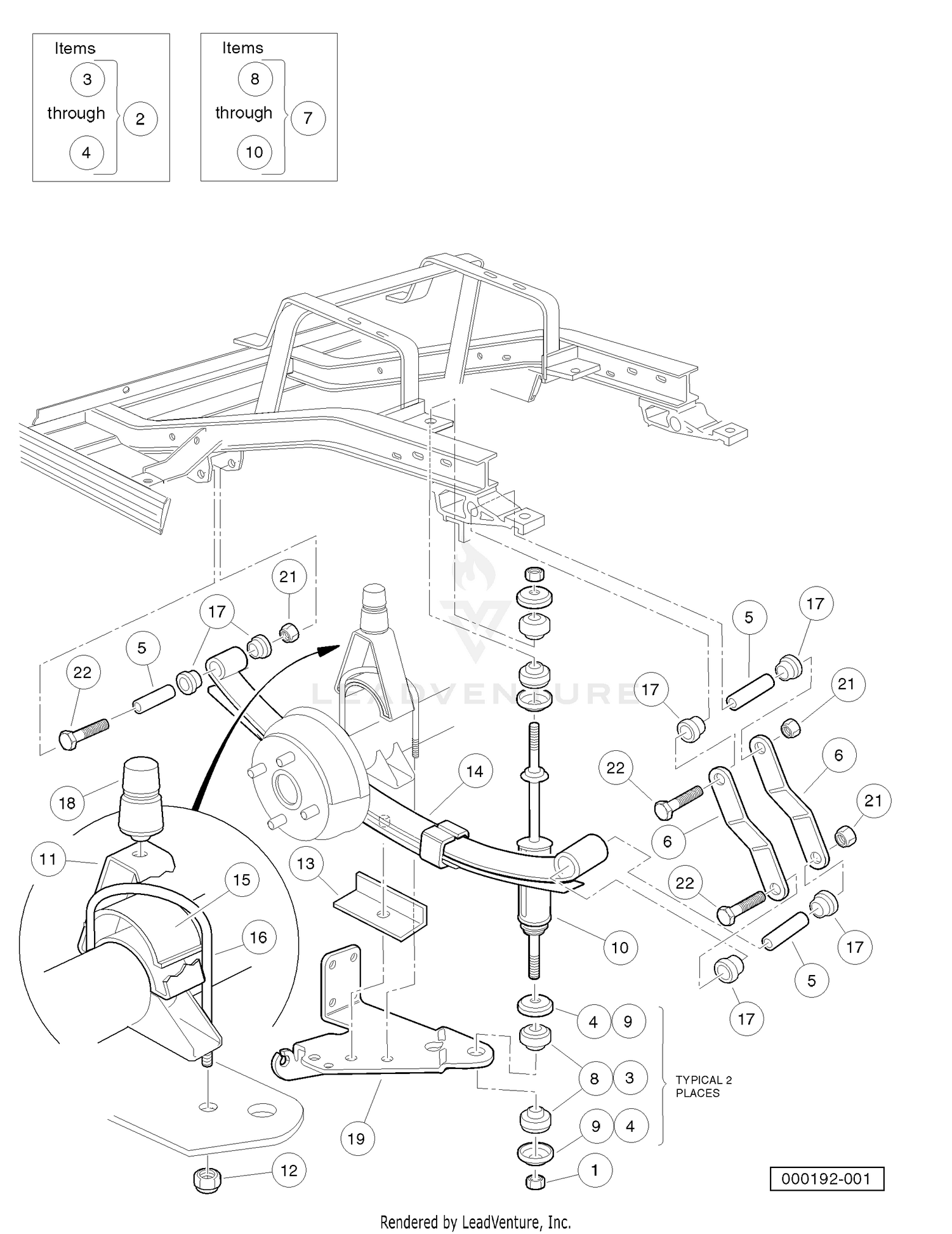 Rear Suspension - Vehicles with Two-Wheel Brakes