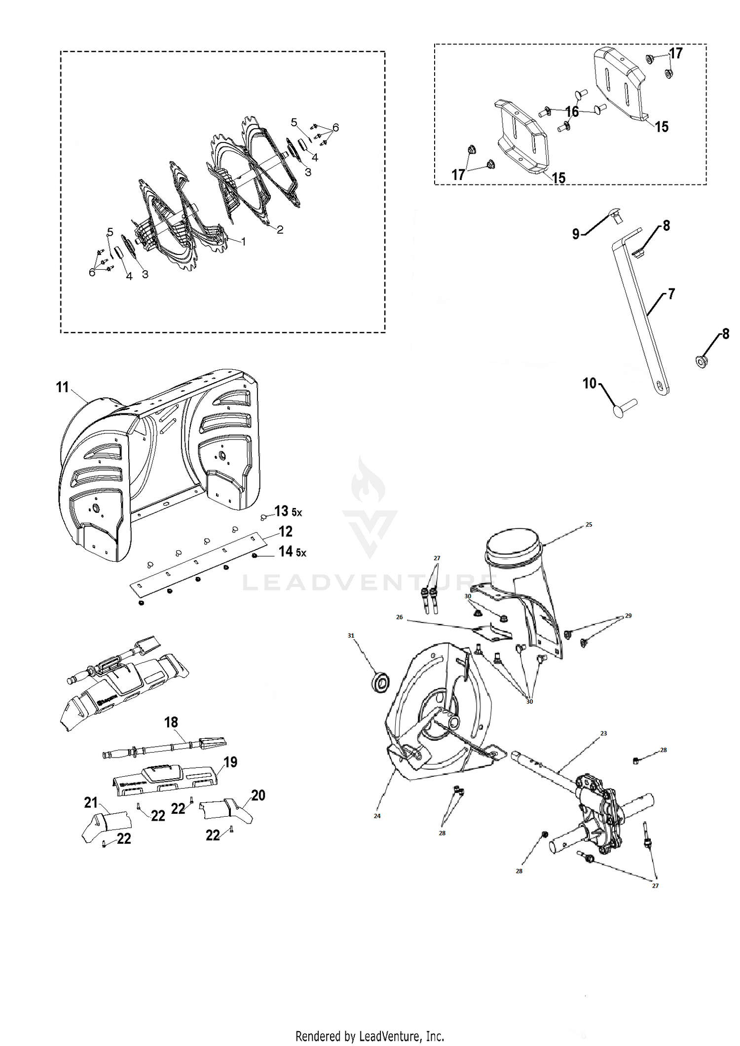 AUGER HOUSING & IMPELLER