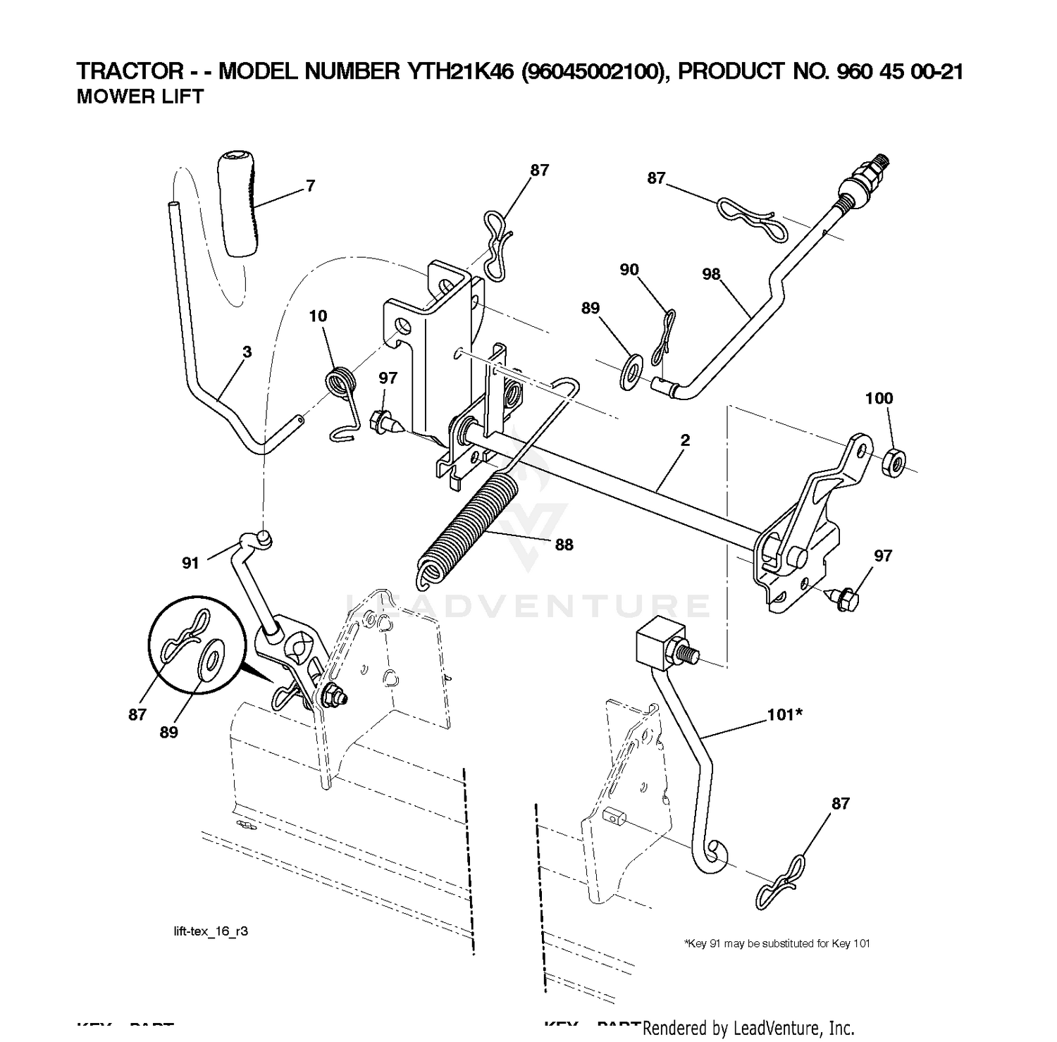 MOWER LIFT / DECK LIFT