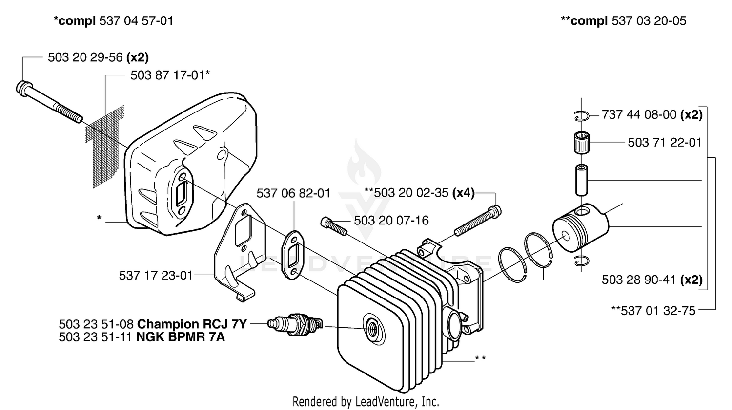 Piston/Cylinder & Muffler