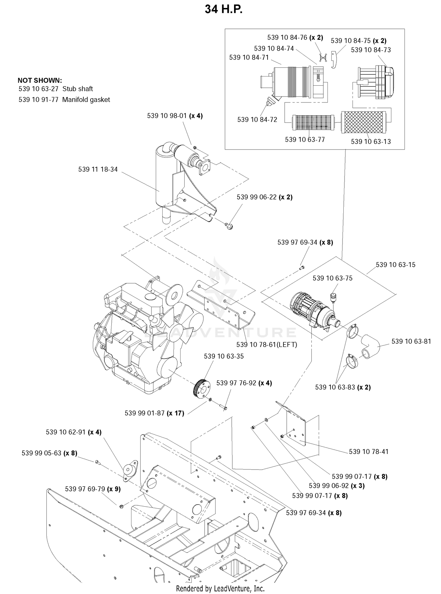 Engine Assembly 34 H. P.