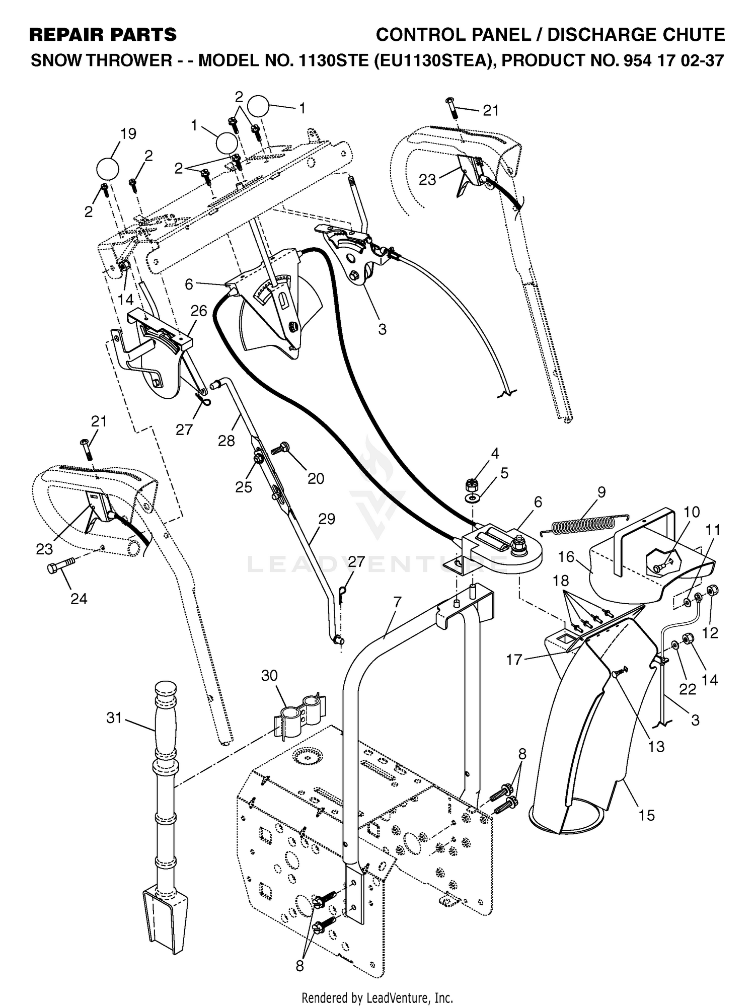 CONTROL PANEL & DISCHARGE CHUTE