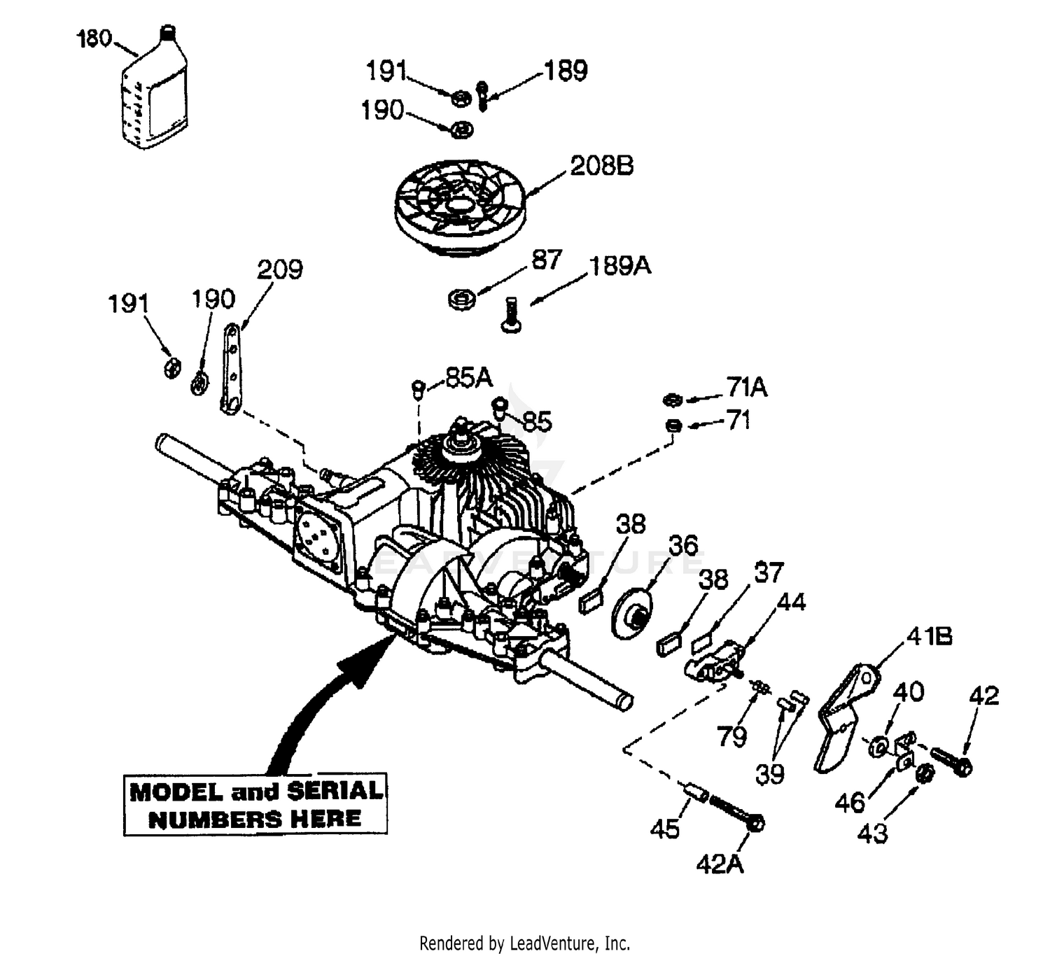 Peerless Transaxle - Model Number 205-026B