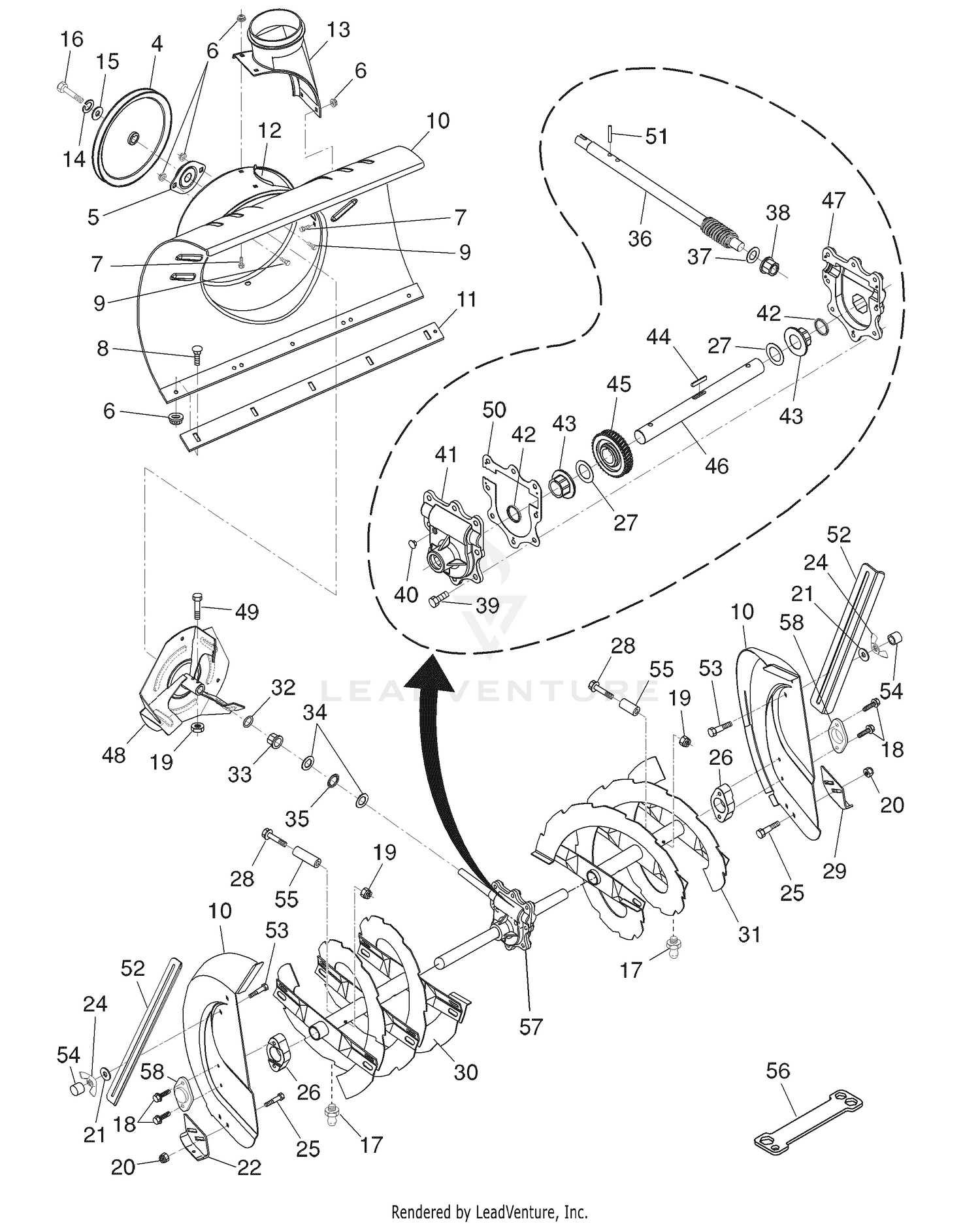 Auger Housing/Impeller Assembly
