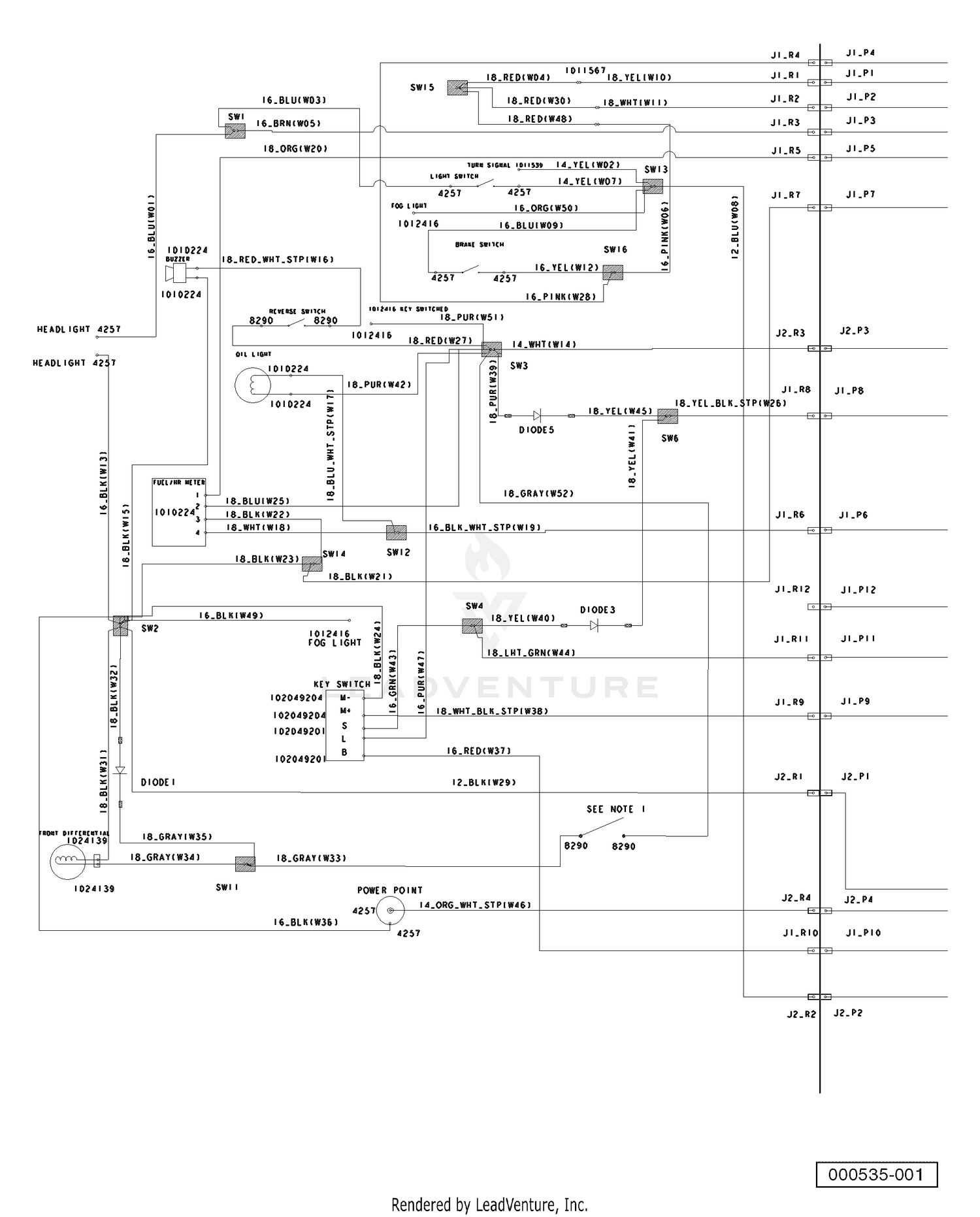 Wiring - Gasoline Vehicle, Multi-Piece (Part A)