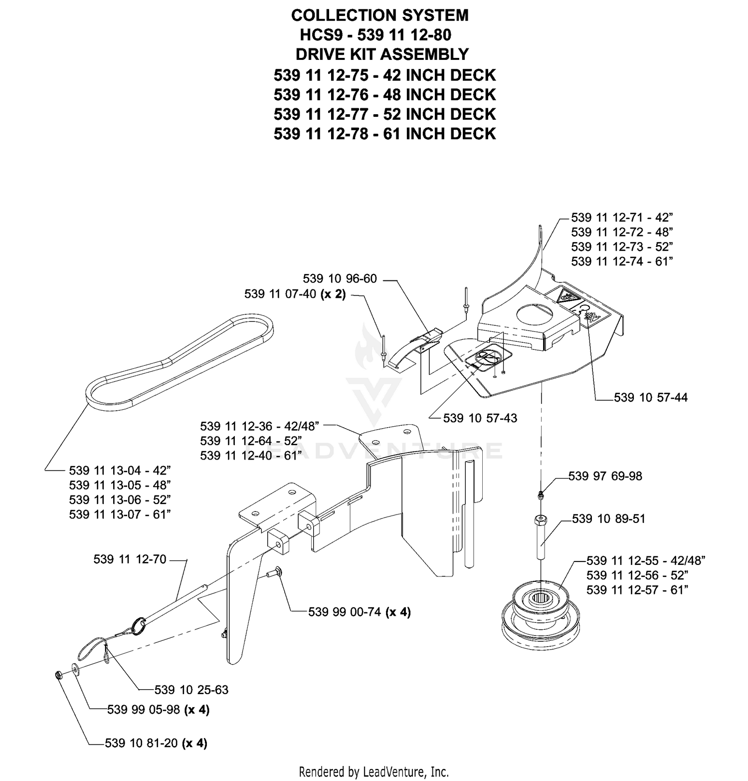 Accessories HCS9 Collection System Drive Kit