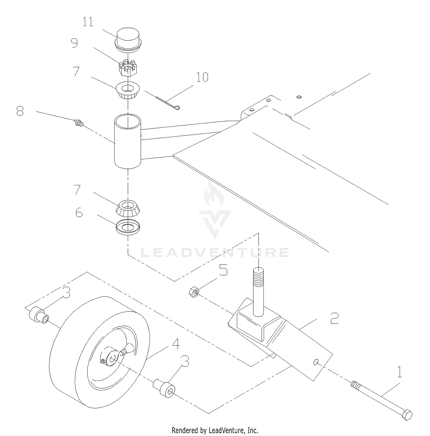Wide Caster Assemblies