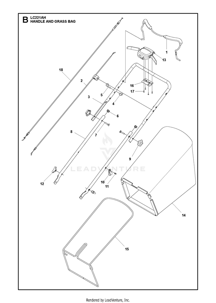 Husqvarna LC 221AH (96799290100) Walk Behind Mower Partswarehouse