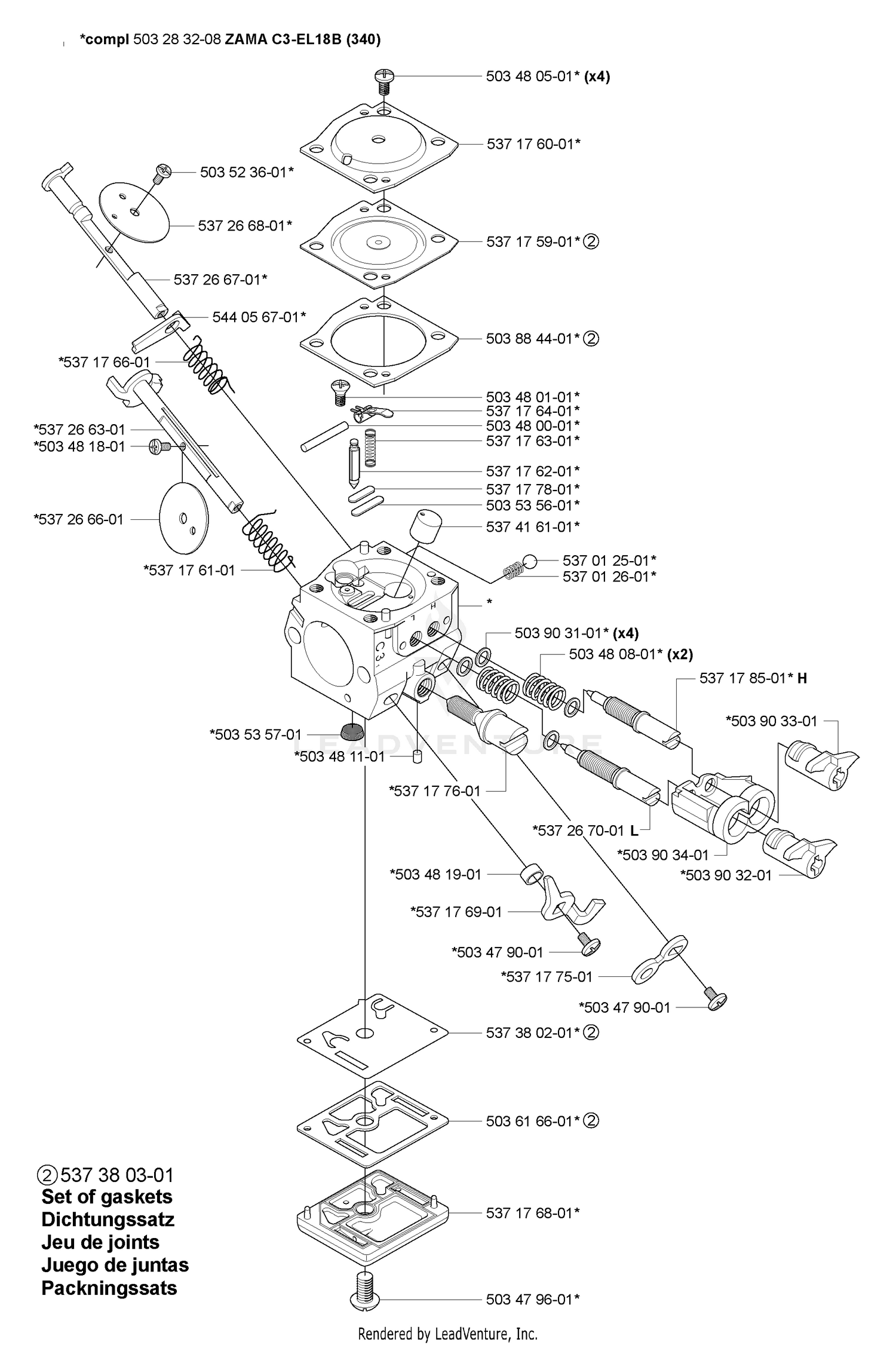 Carburetor Parts (ZAMA C3-EL18B)