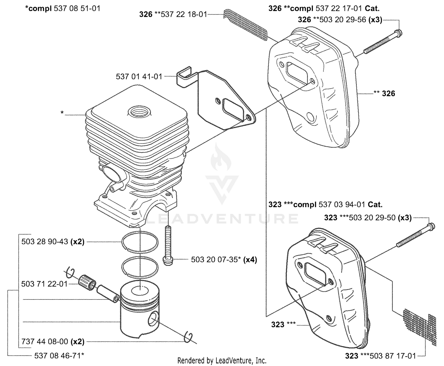 Piston / Cylinder / Muffler
