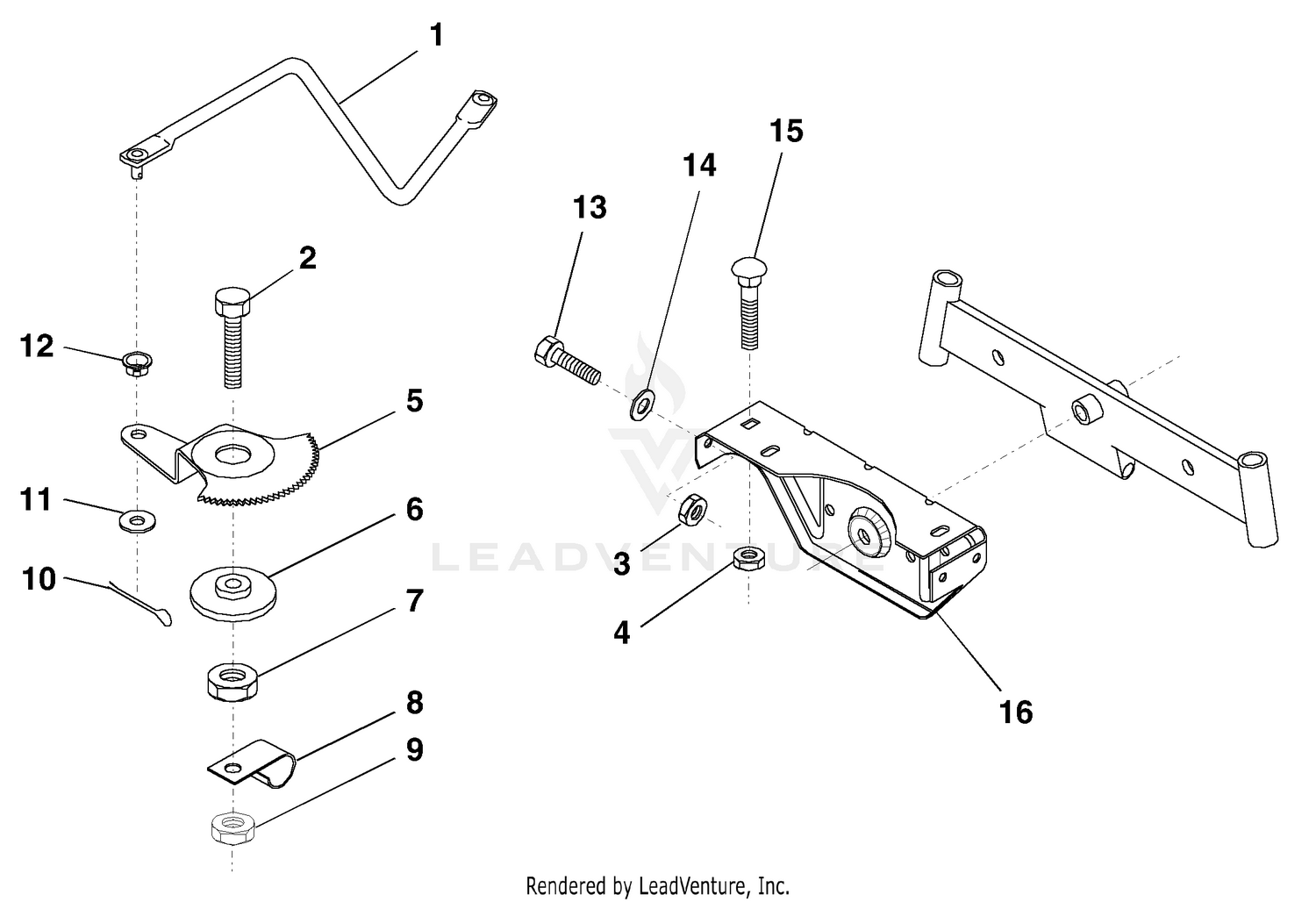 Sector Gear/Axle Support