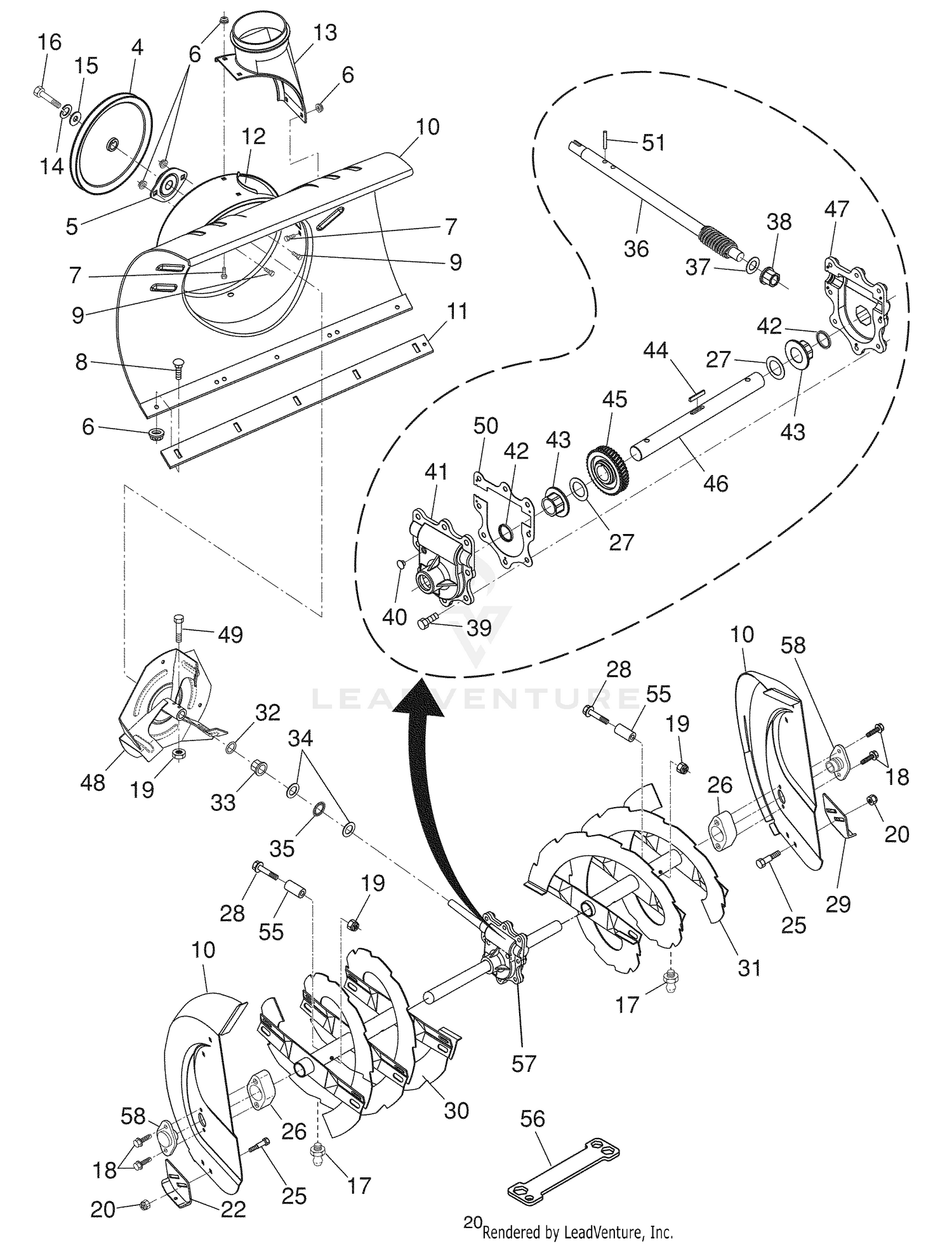 Auger Housing / Impeller Assembly