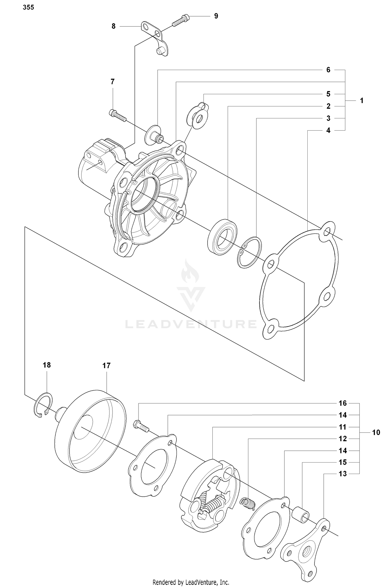 Clutch/Drum/Housing (355)