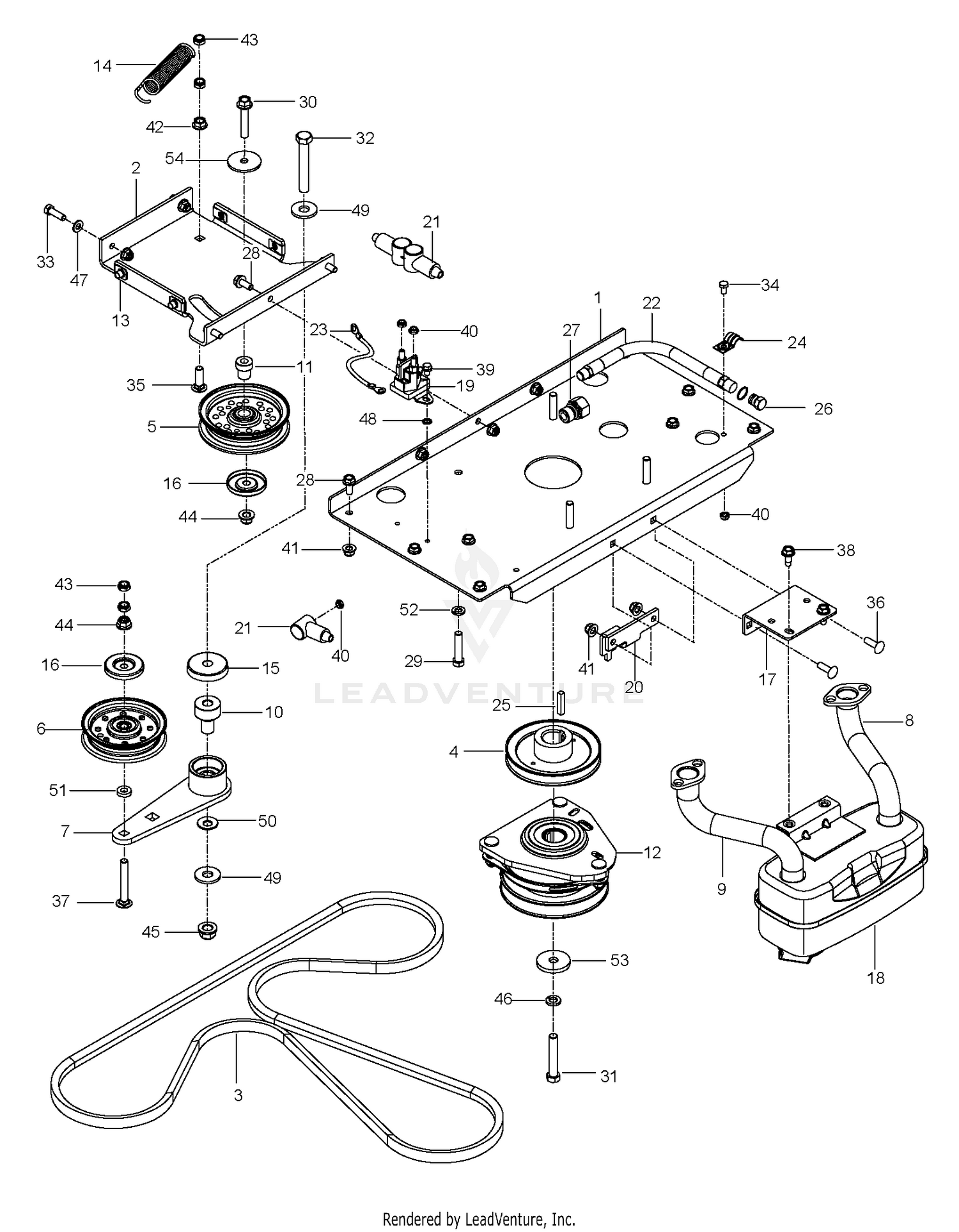 ENGINE MOUNTING, GUARDS & MUFFLER 2