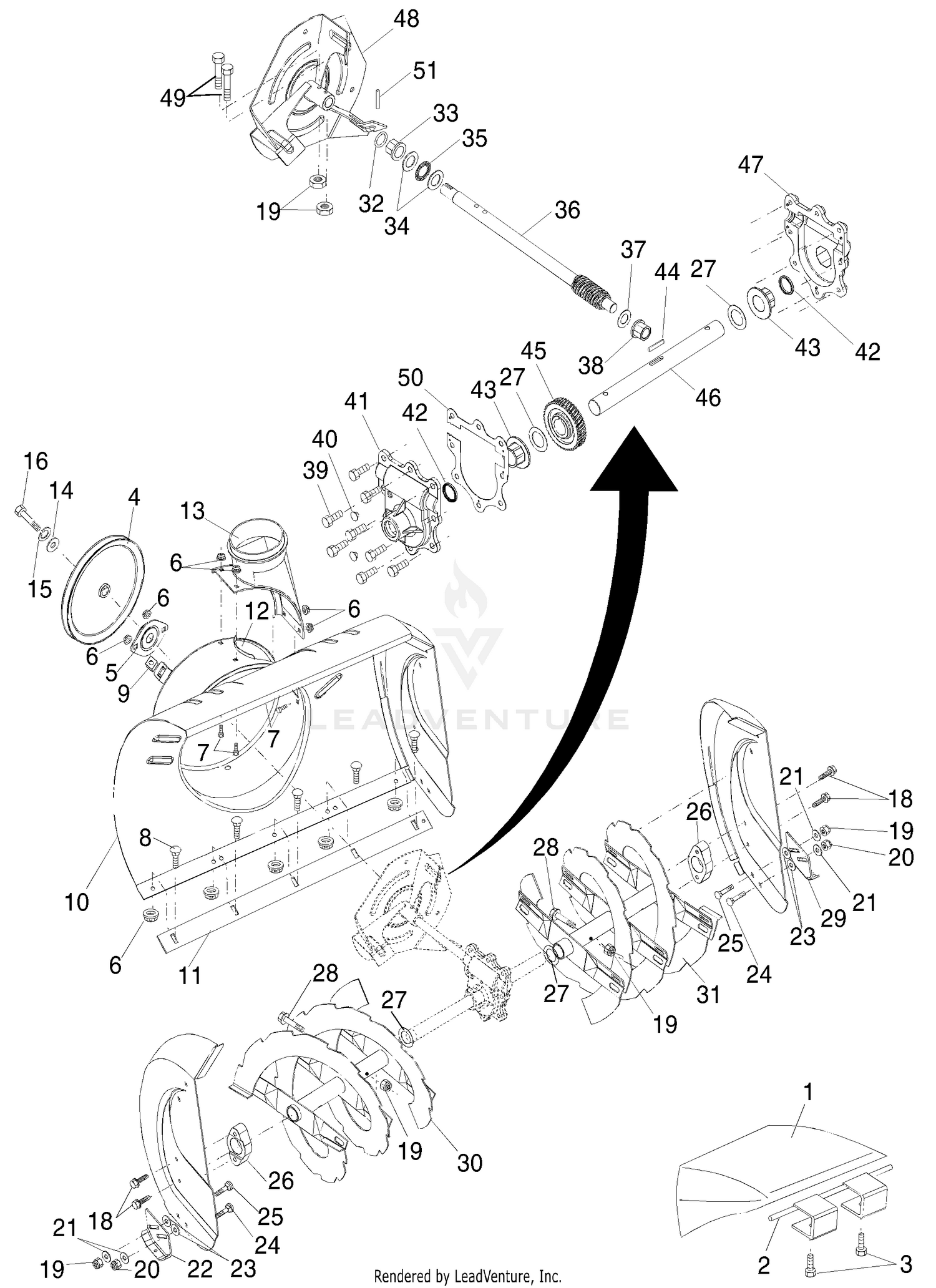 Auger Housing / Impeller Assembly