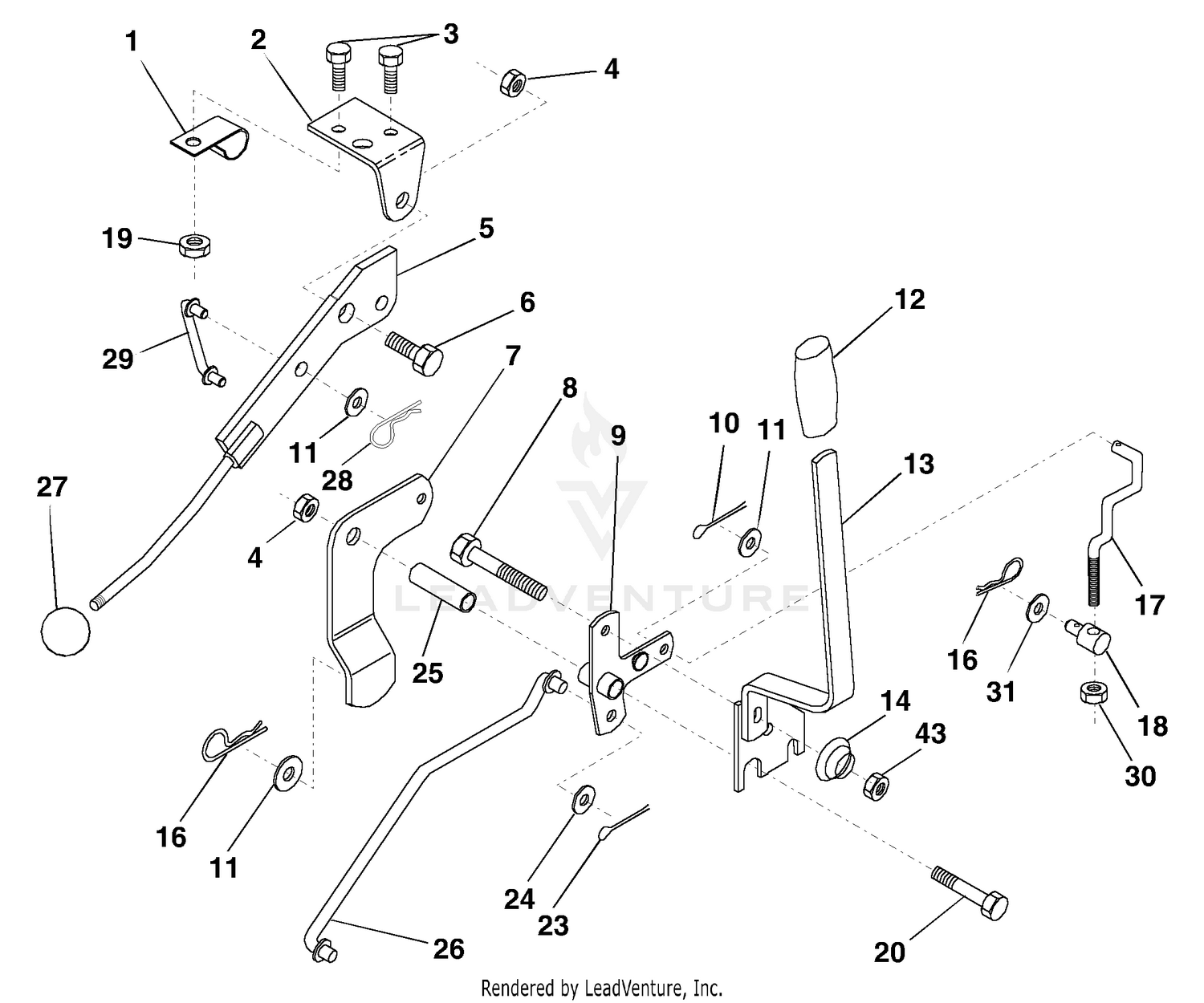 Mower Lift Lever