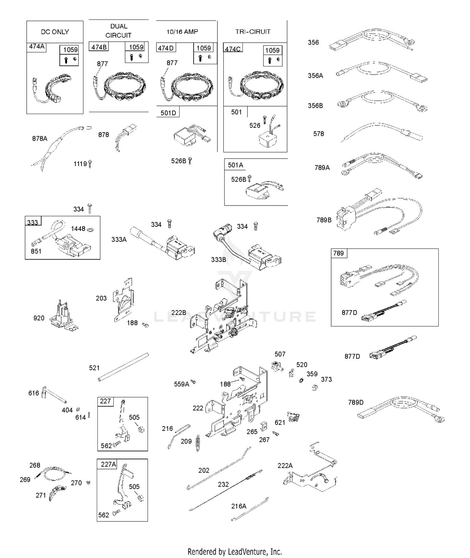ALTERNATOR, CONTROLS, GOVERNOR SPRING, IGNITION 5