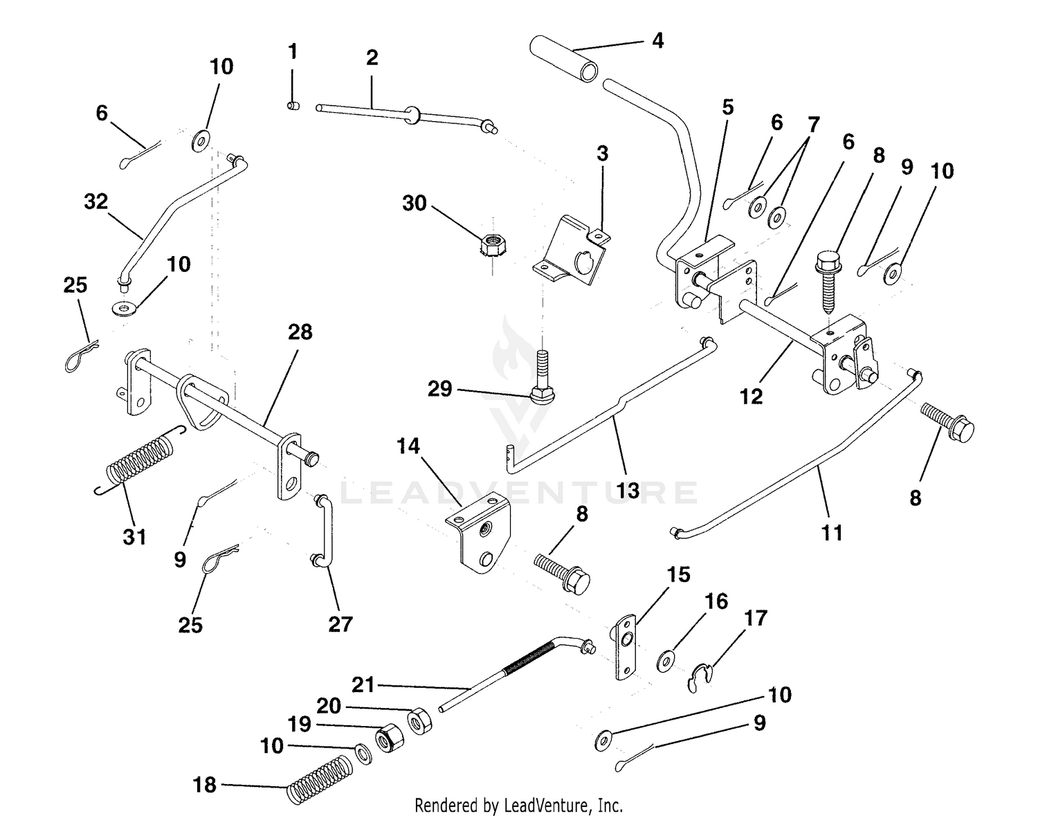 Brake/Rear Mower Lift Assembly