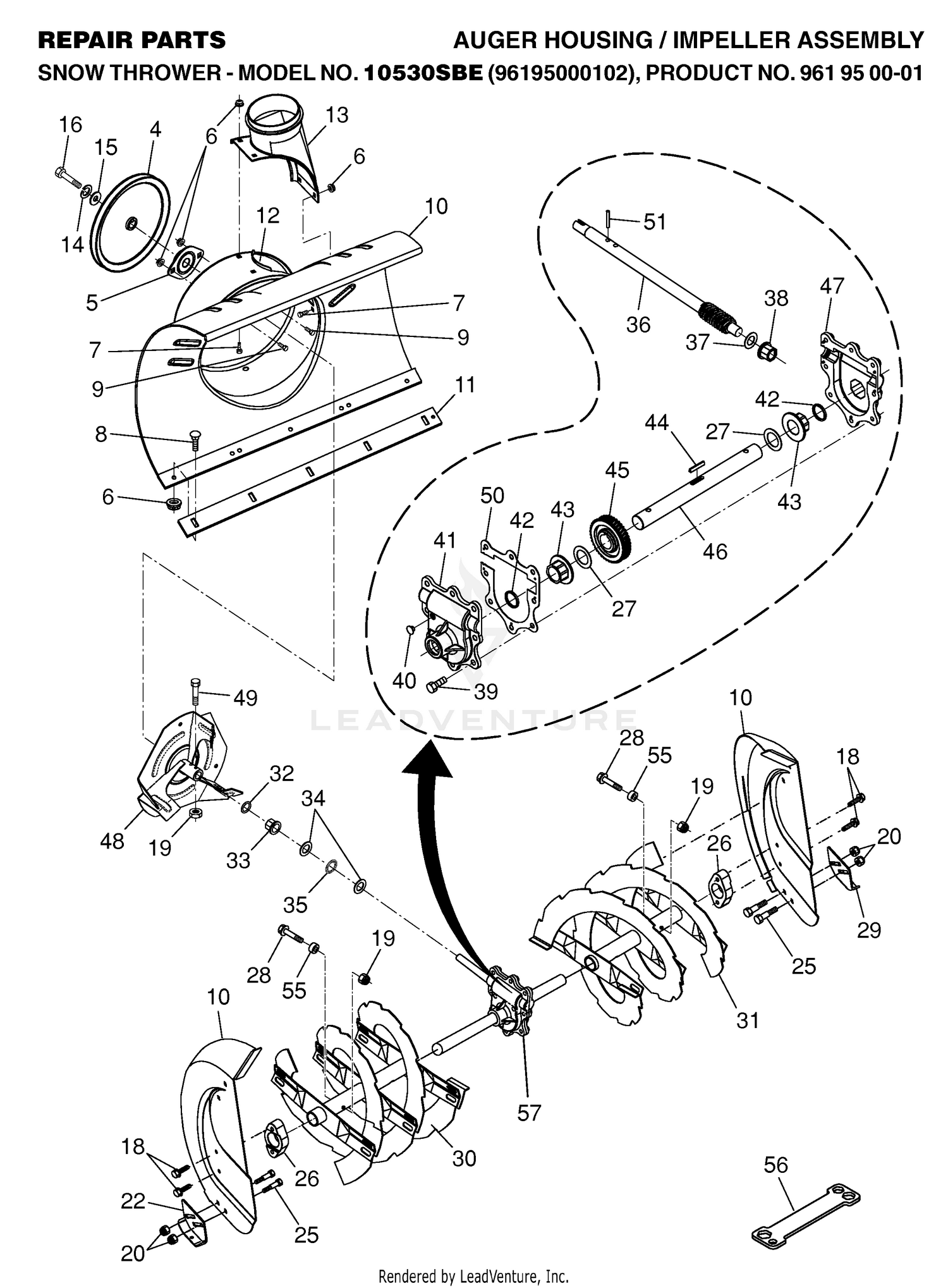 AUGER HOUSING & IMPELLER