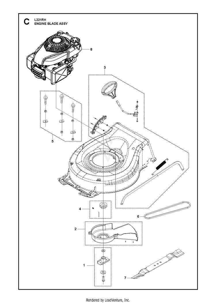 Husqvarna L 221RH 967993601 (201912) Walk Behind Mower Partswarehouse