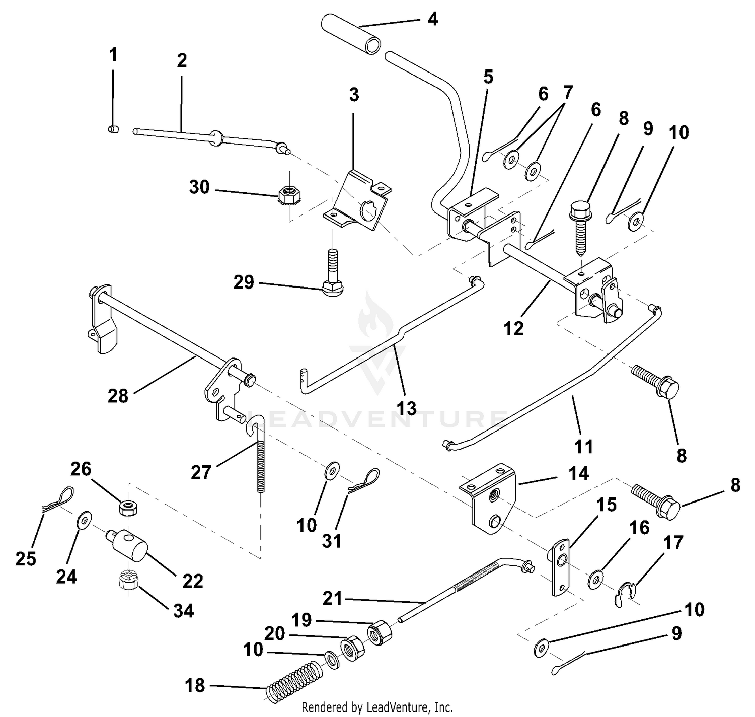 Brake / Rear Mower Lift Assembly