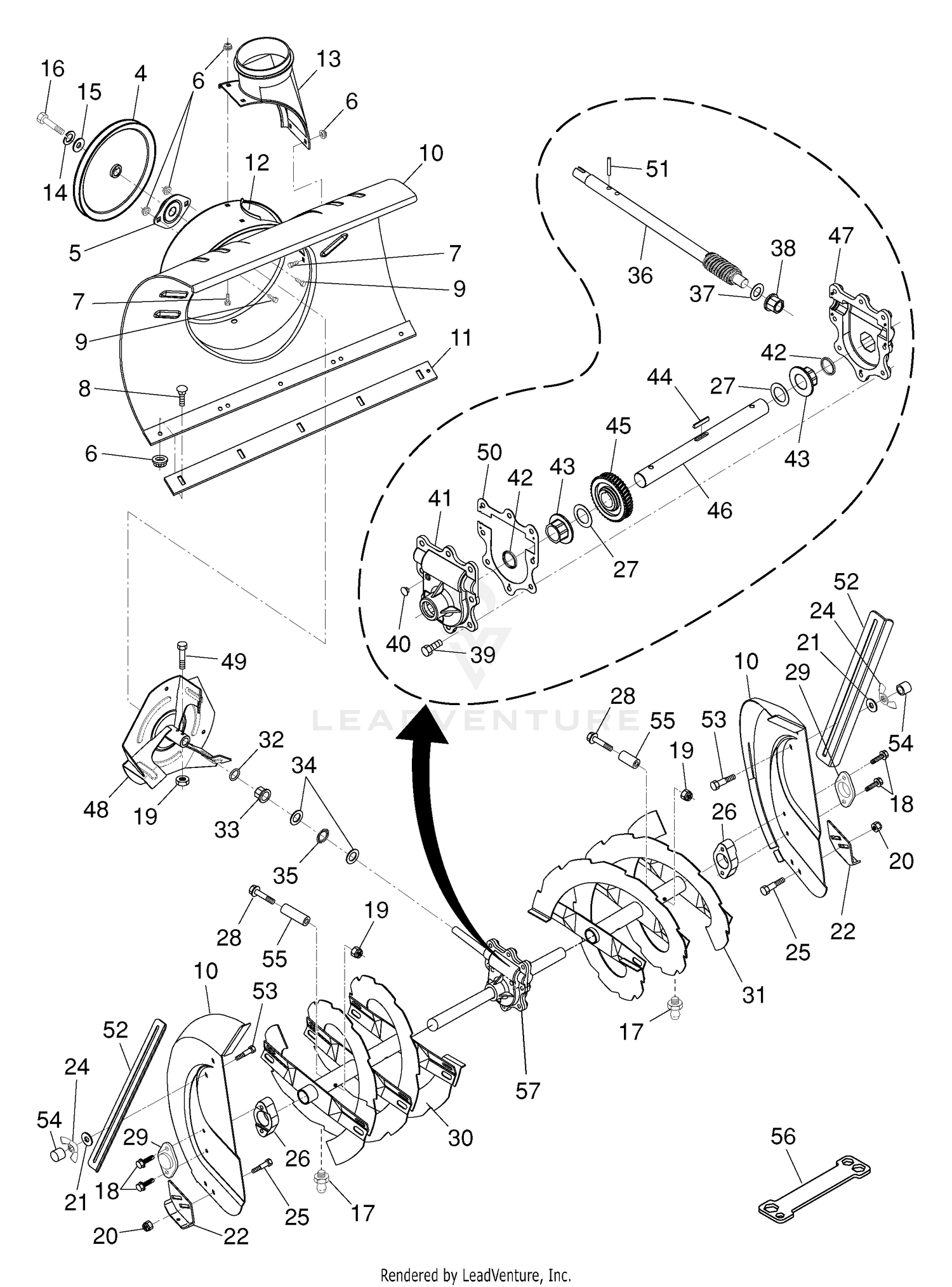 Auger Housing / Impeller Assembly