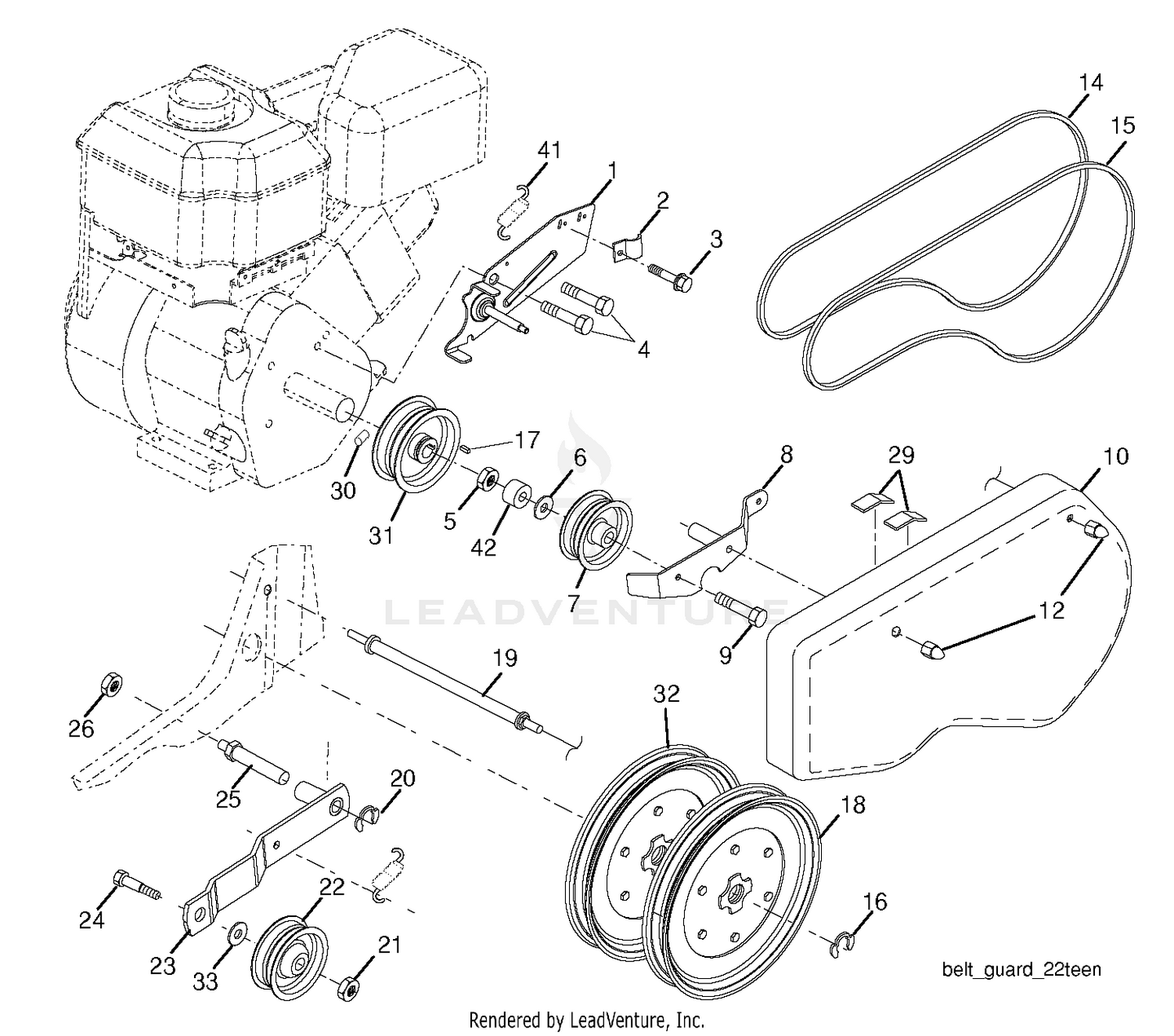 BELT GUARD & PULLEY