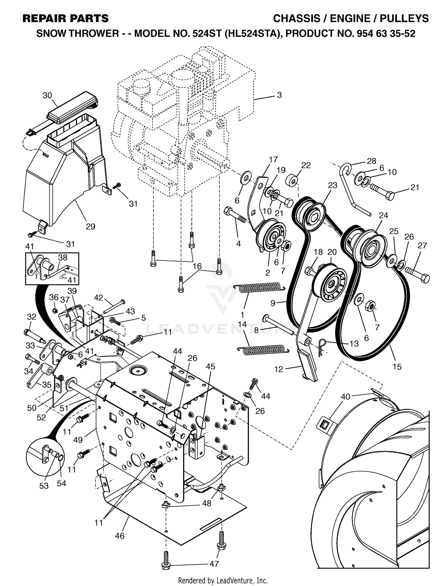 CHASSIS, ENGINE & PULLEYS