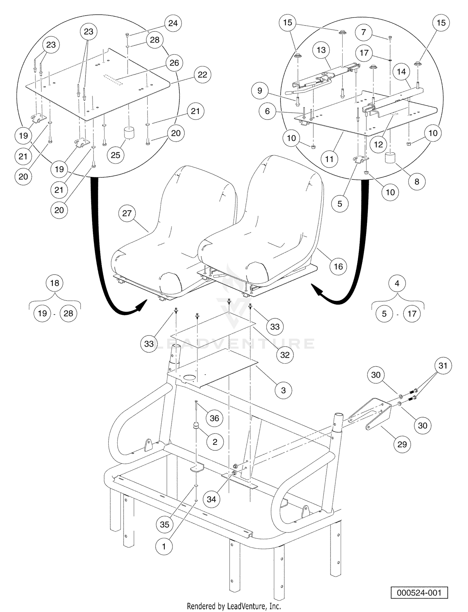 Bucket Seats - Gray