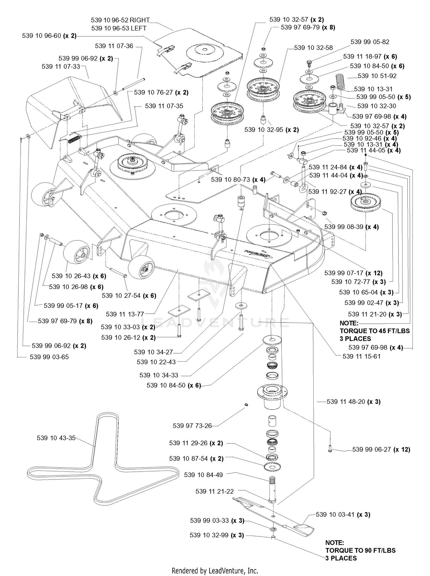 Front Deck Assembly 52"