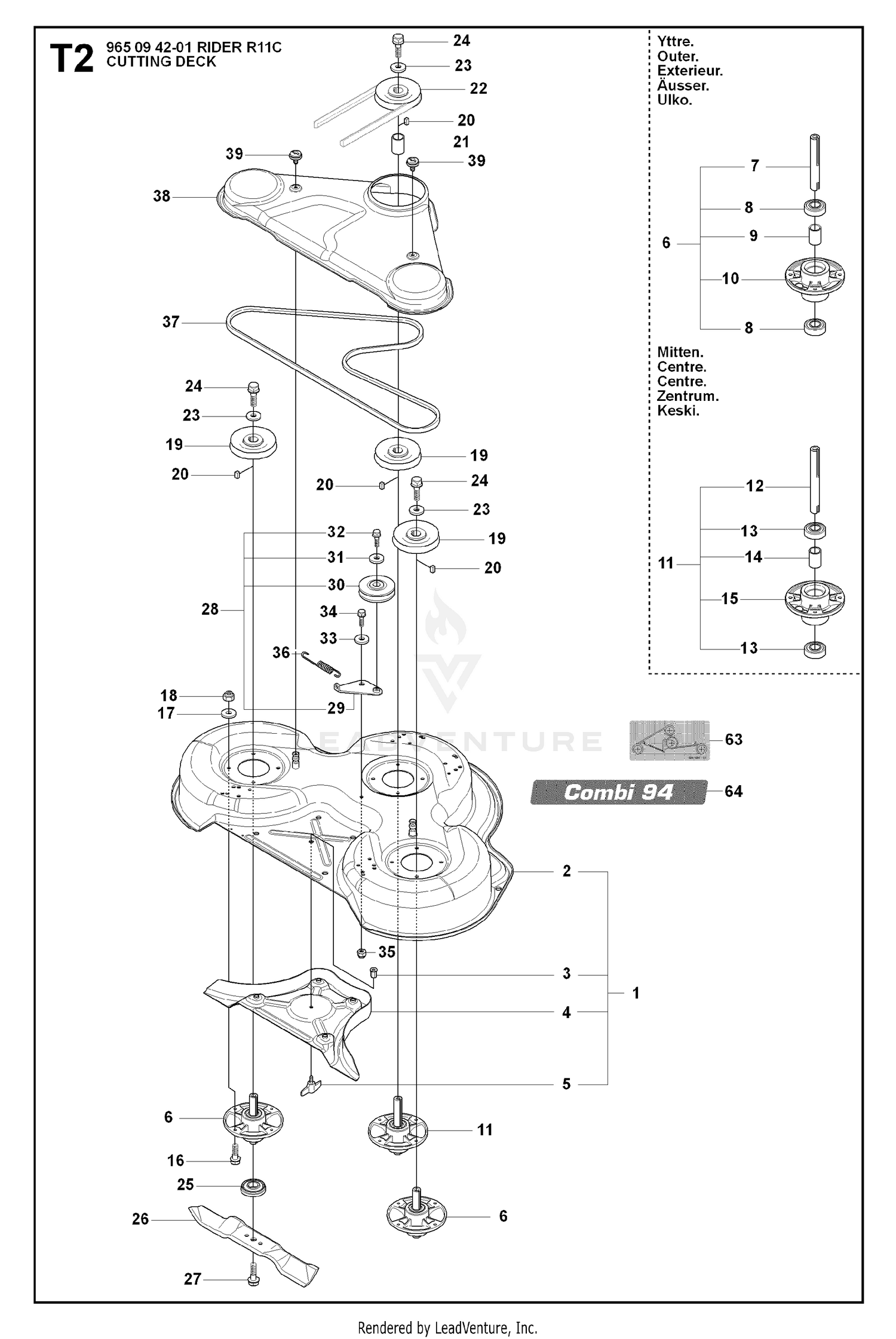 94CM CUTTING DECK