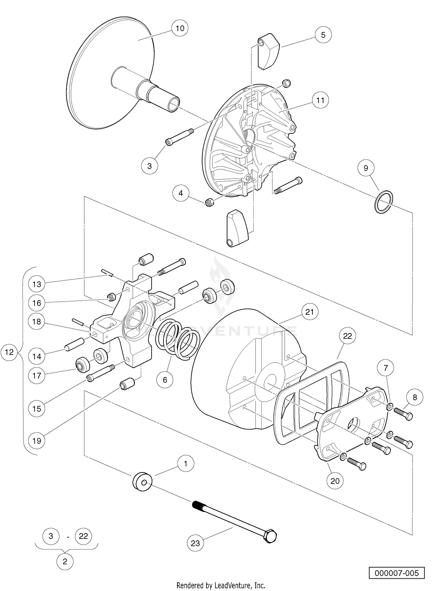 Drive Clutch-Gasoline Vehicles