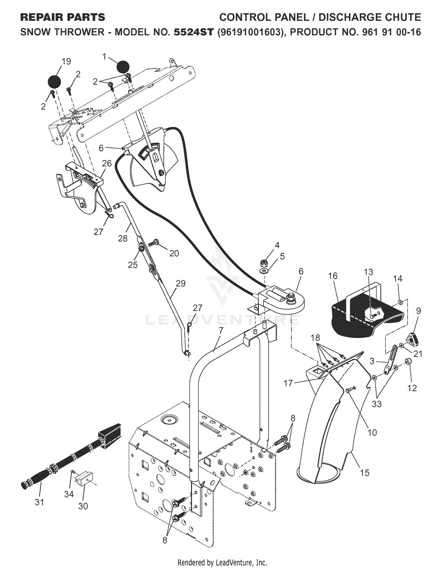 CONTROL PANEL & DISCHARGE CHUTE