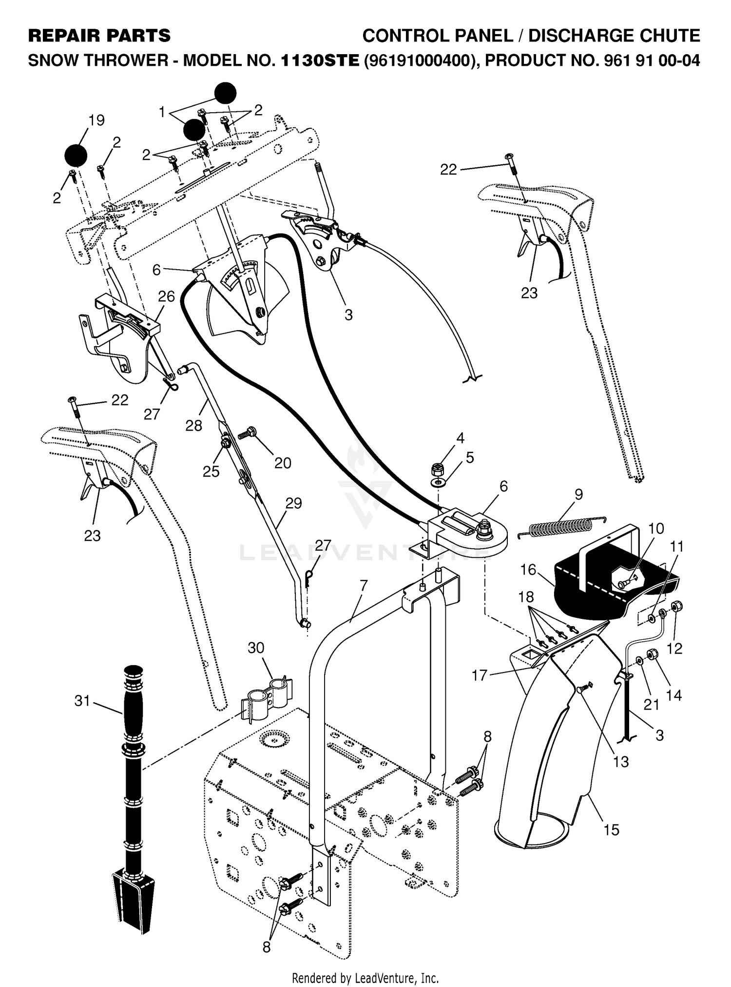 CONTROL PANEL & DISCHARGE CHUTE