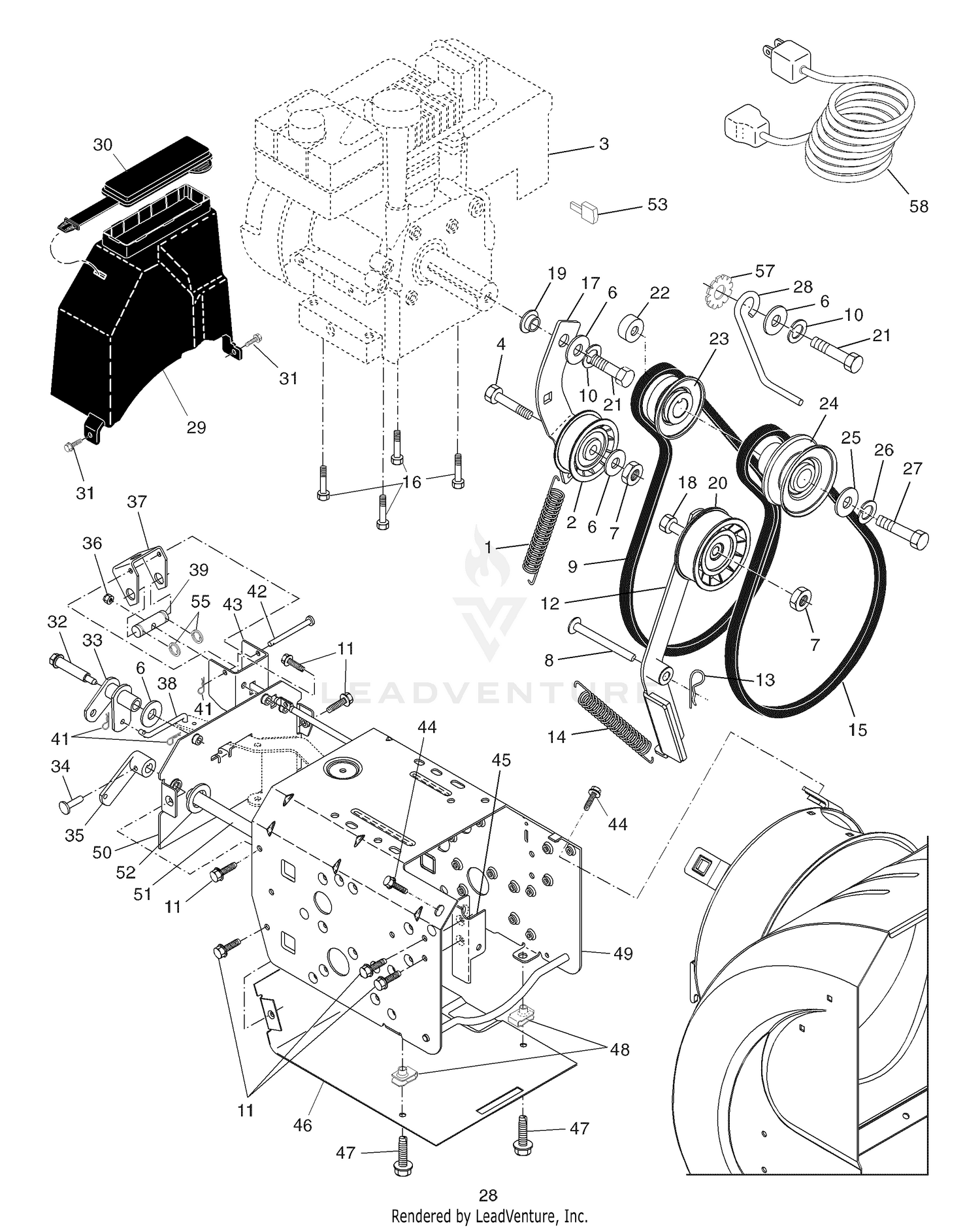 Chassis / Engine / Pulleys