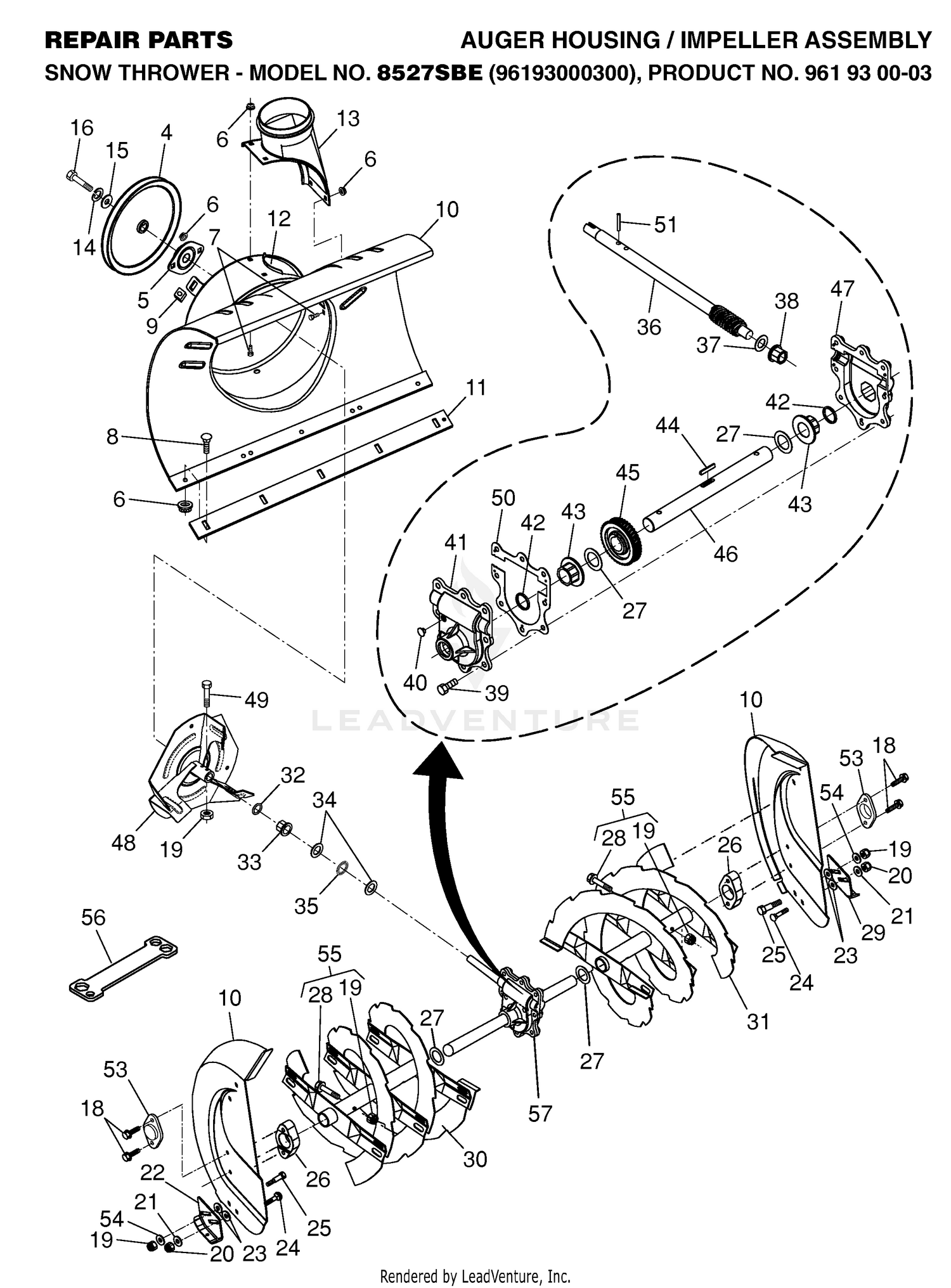 AUGER HOUSING & IMPELLER